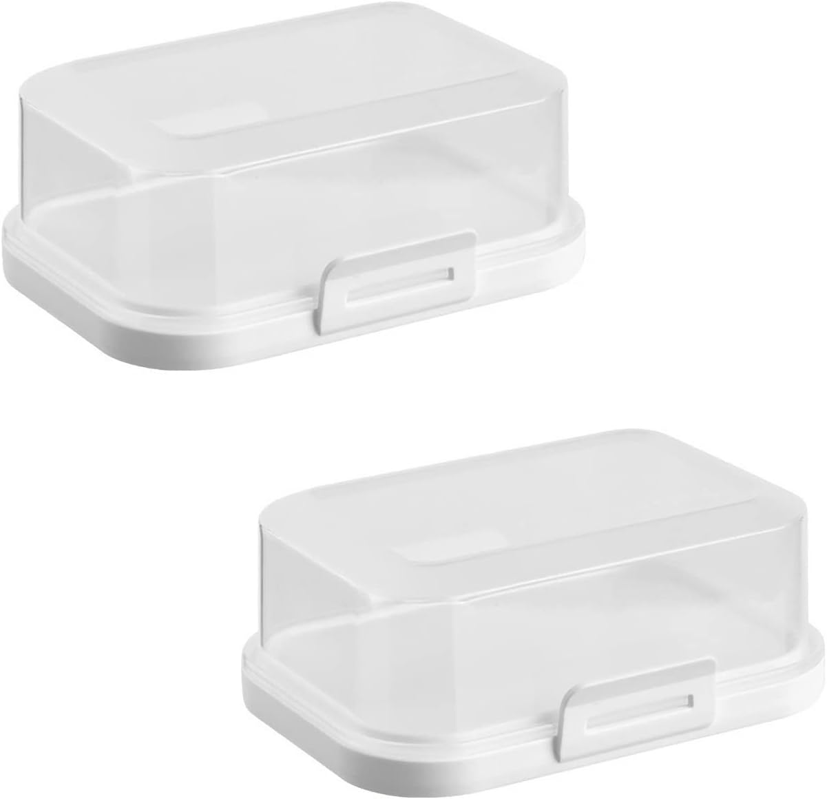 1 X High-Quality Stackable Butter Dish with Closure, Plastic Box Container, Perfect Order in the Fridge, Bpa-Free, Multipurpose, Cream-White image number 5