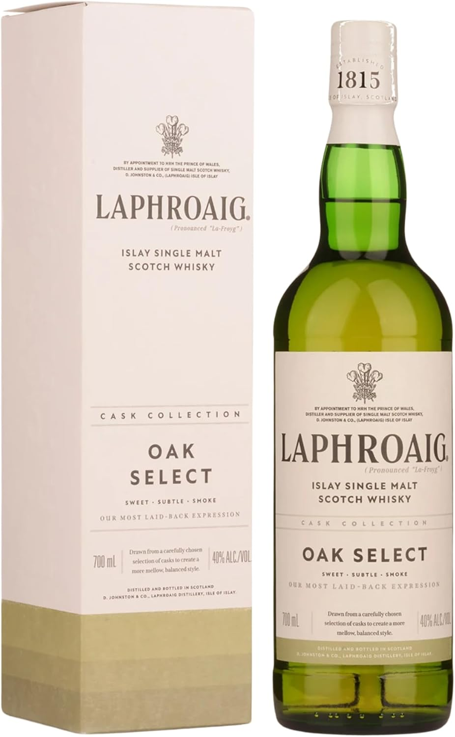 Laphroaig Oak Select Cask Single Malt Scotch Whisky 700Ml
