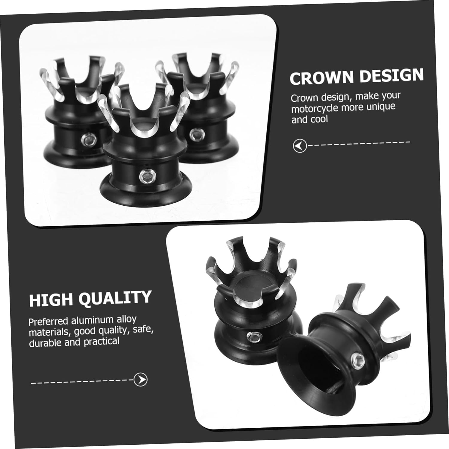 PLAFOPE 4Pcs Motorcycle Parts Tank Cover Screw Caps Aluminum Alloy Rotary Style image number 2