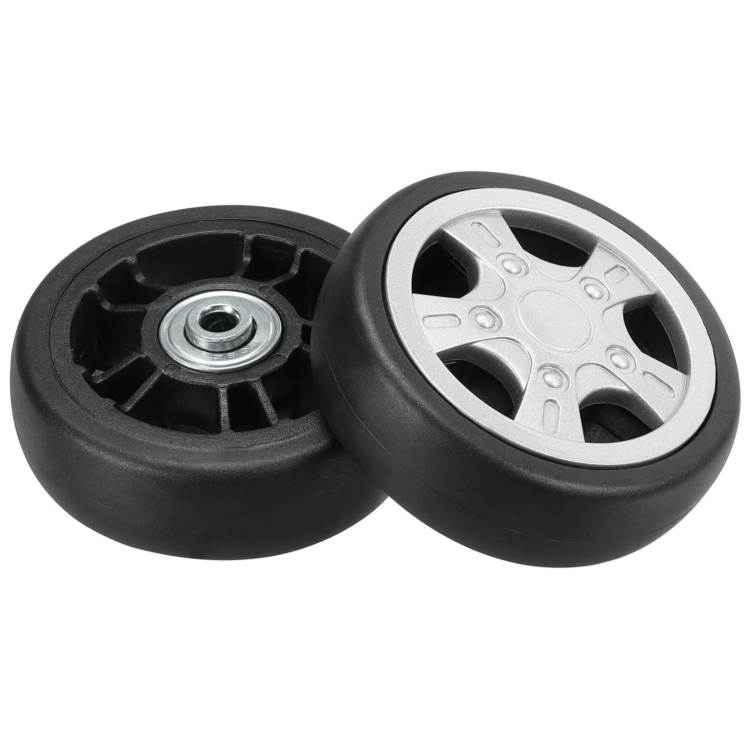 Uxcell Replacement Luggage Suitcase Wheels Repair Kit, 76Mmx23Mm Wear-Resistant & Mute 360 Swivel Caster Wheels image number 2