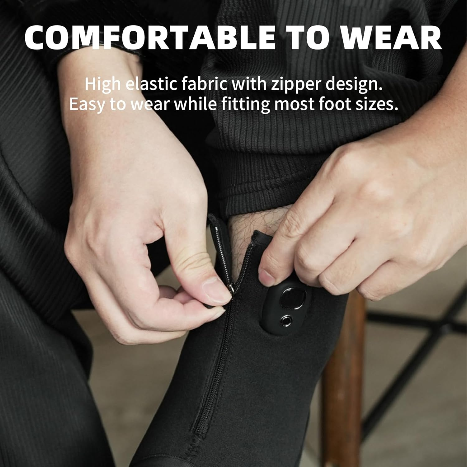 Heated Foot Warmer Five-Speed Adjustable Temperature,Heated Socks Rechargeable 3000 Mah,Ankle Warmers for Hunting, Camping, Hiking, Walking, Fishing, Cycling, Outdoor Work image number 6