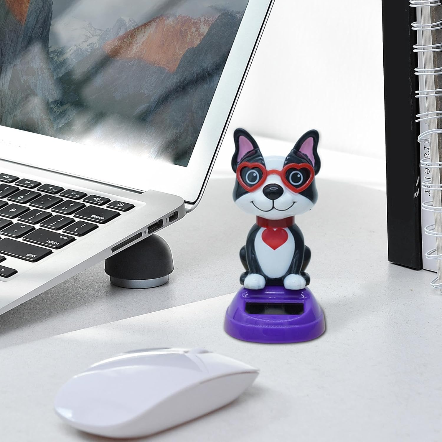 Solar Dance Animals - Dashboard Cute Decorations, Fun Inspirational Figures | Cute Dashboard Decoration, Valentine'S Day Desktop Ornaments | Bobblehead Dancer Figures for Window Car Dashboard image number 5