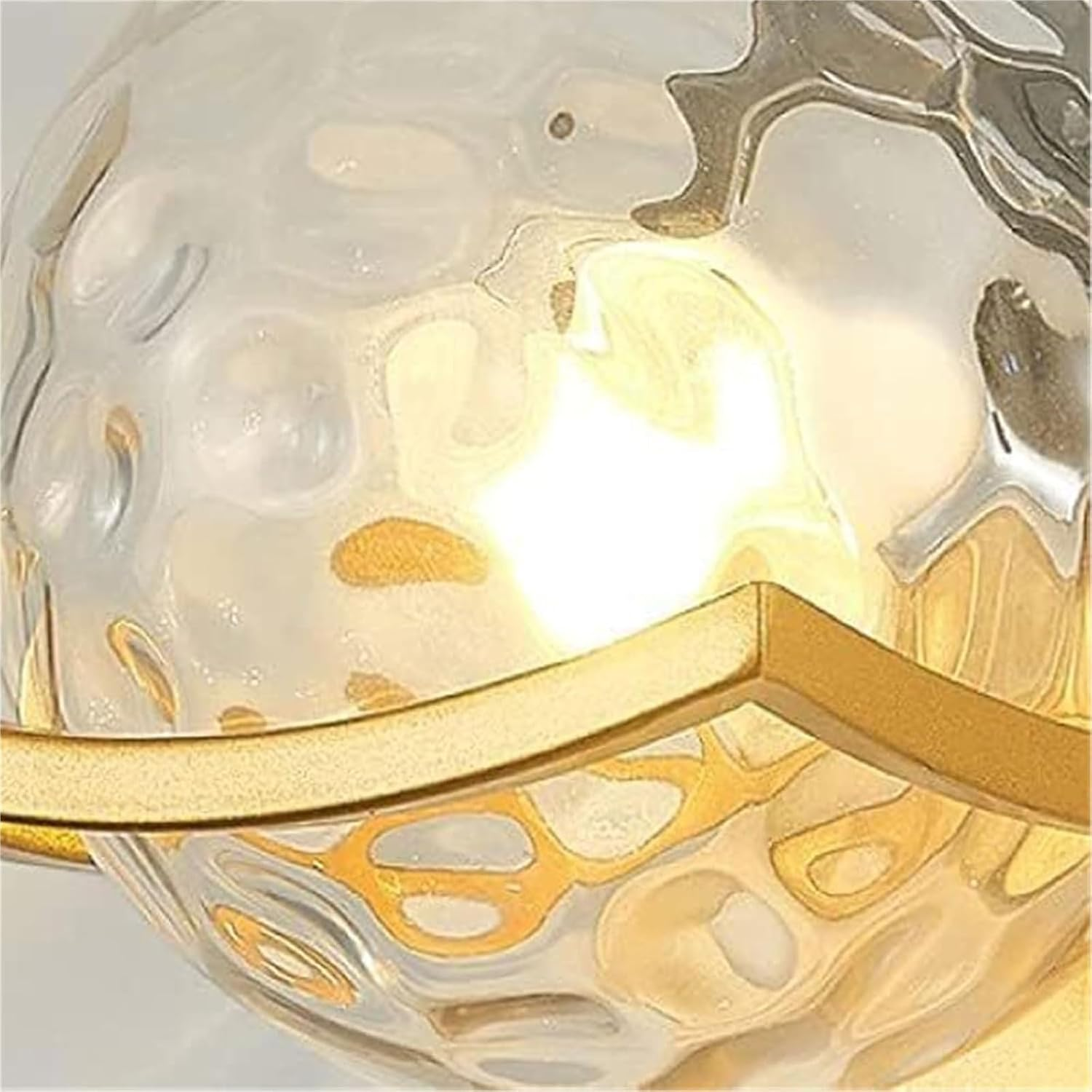 Wall Lamp 3 Colors Sphere LED Wall Lamp Bathroom Vanity Mirror Front Light with Hammered Glass Shade for Bedroom Staircase Wall Lighting image number 5