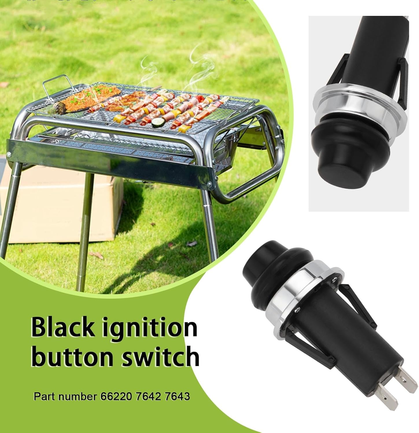 Be in Your Mind 1Pc Grill Igniter Push Button Replacement Part 66220 7642 7643 Compatible with Weber Spirit II E/S 210 220 310 315 320 330 Grills