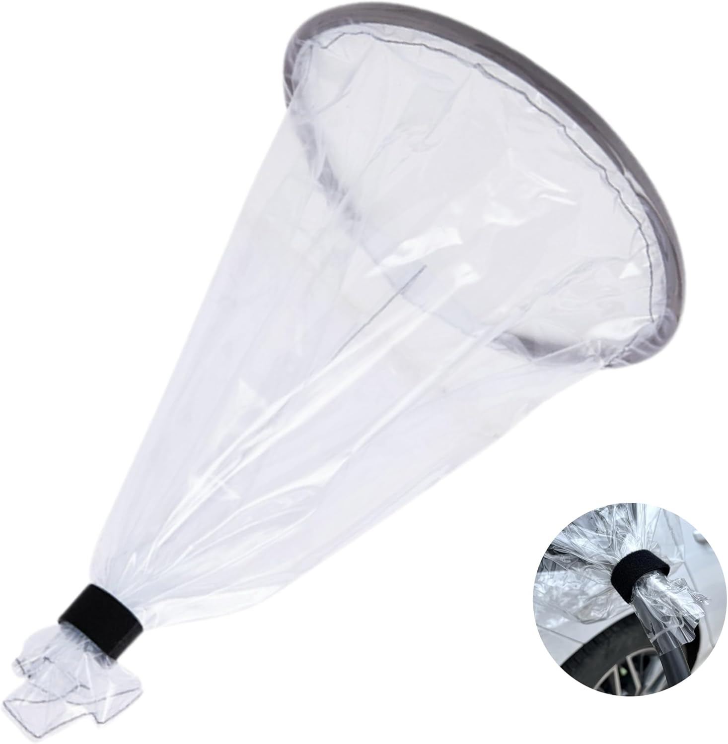 EV Charger Cover, Electric Vehicle Charger Protective Covers &ndash; PVC Plug Shield & Insulated Cable Sleeve for Dust, Heat, and Weather Resistance (Transparent) AUPOINT