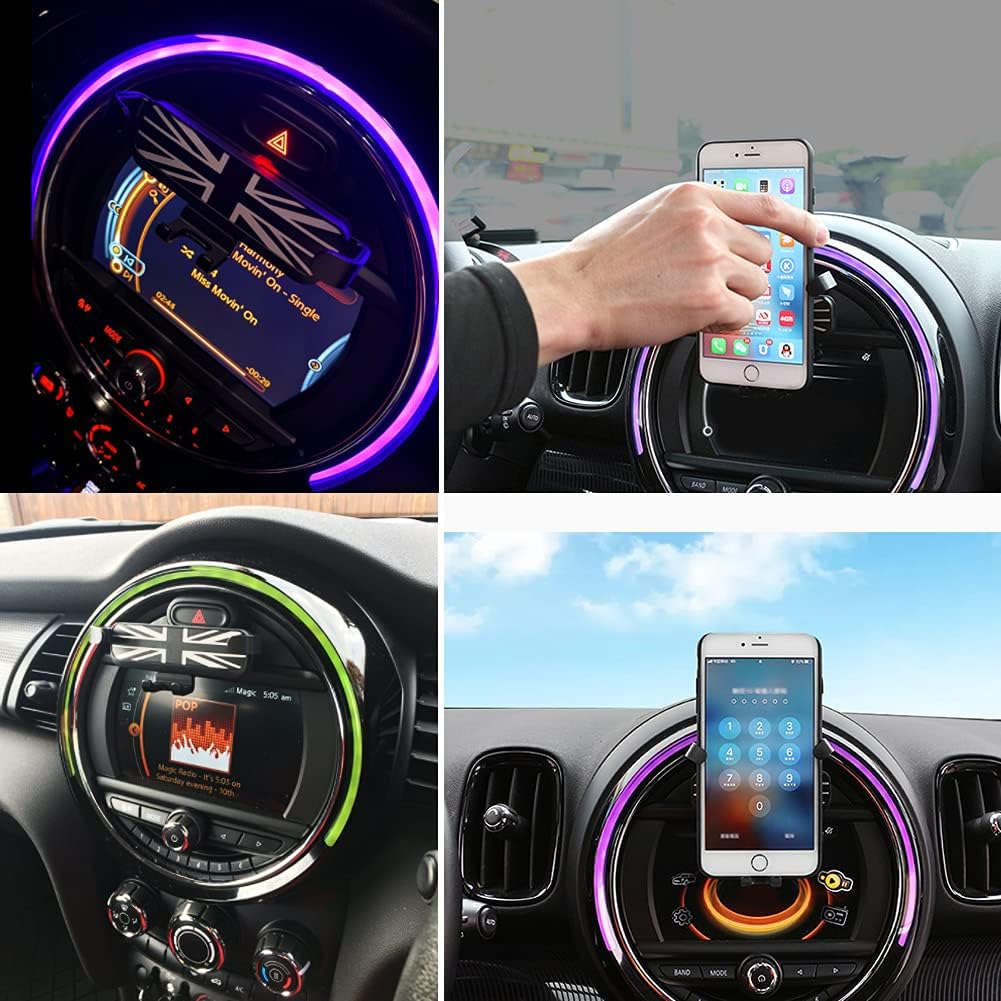 Hesanzol Mobile Phone Holder for Mini Cooper S Jcw One F54 F55 F56 F57 F60, Special Navigation Mobile Phone Mount for Central Control Screen image number 3