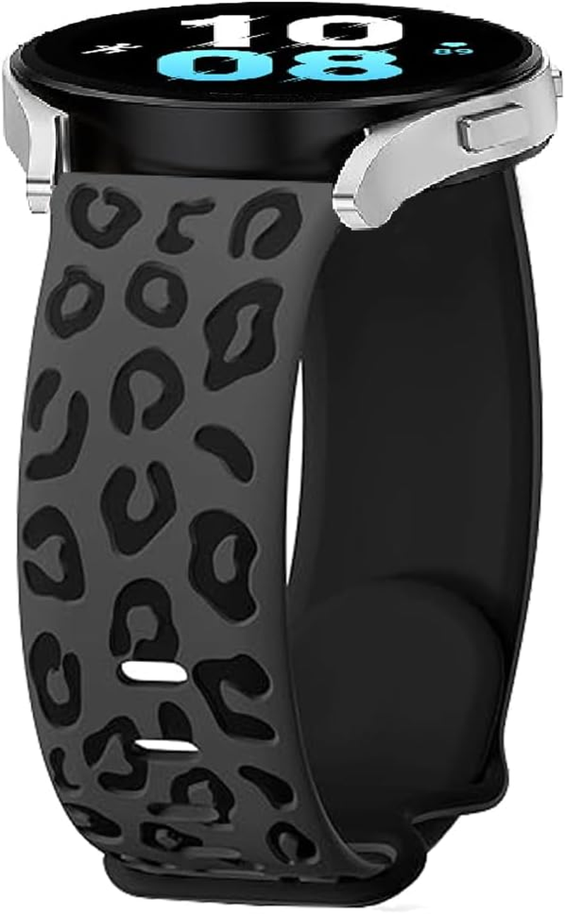 BYISYUE Leopard Replacement Band for Amazfit GTR Mini/Gtr 42Mm/Gts 4/GTS 4 Mini/Gts 3/GTS 2/2E/2 Mini, 20Mm Silicone Sport Watch Strap for Amazfit Bip 3/3 Pro/S/S Lite/U/U Pro