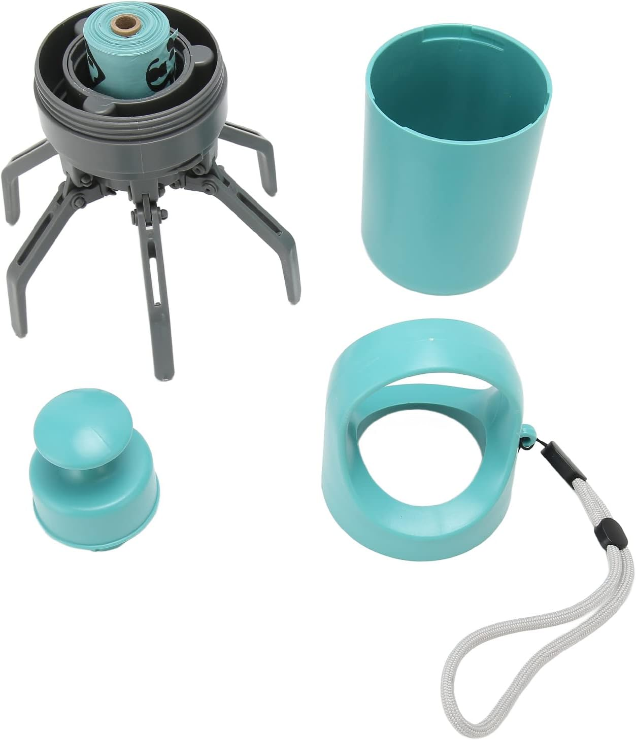 Pooper Scooper, Portable Dog Pooper Scooper with Built-In Poop Bag Dispenser, 6 Claw Dog Waste Pick up Cleaner, Poop Scooper for Dogs Poop Picker Upper Tool for Outdoor Walking image number 2