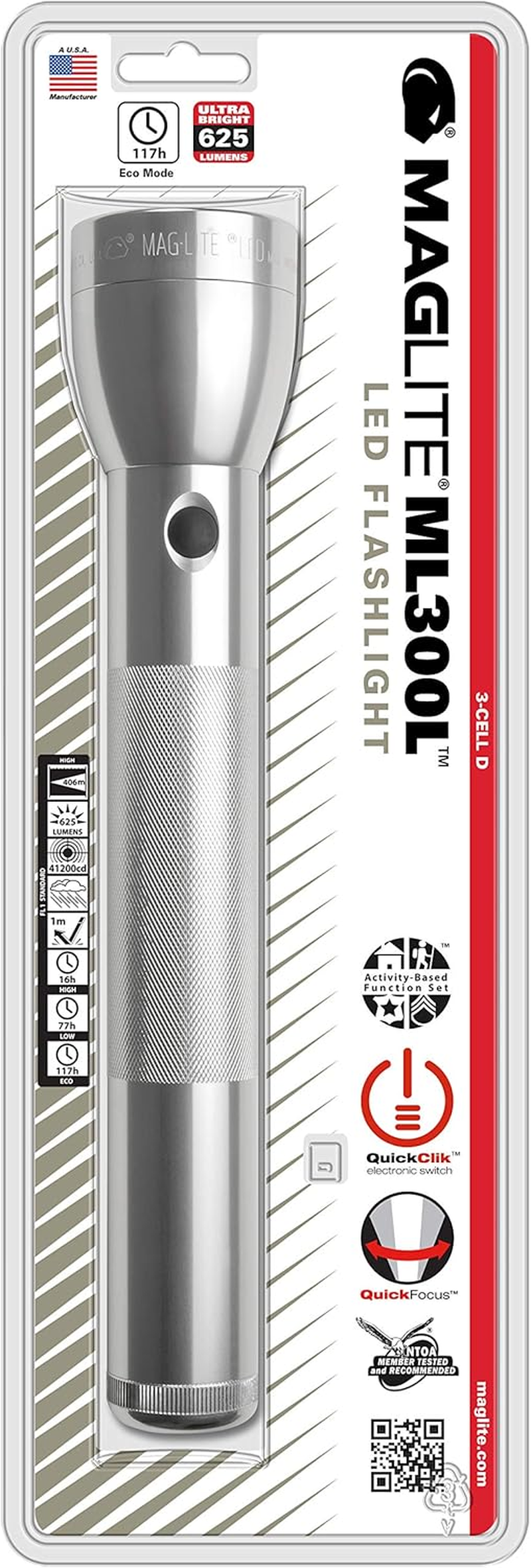 Maglite ML300L LED 3-Cell D Flashlight, Universal Camo Pattern image number 4