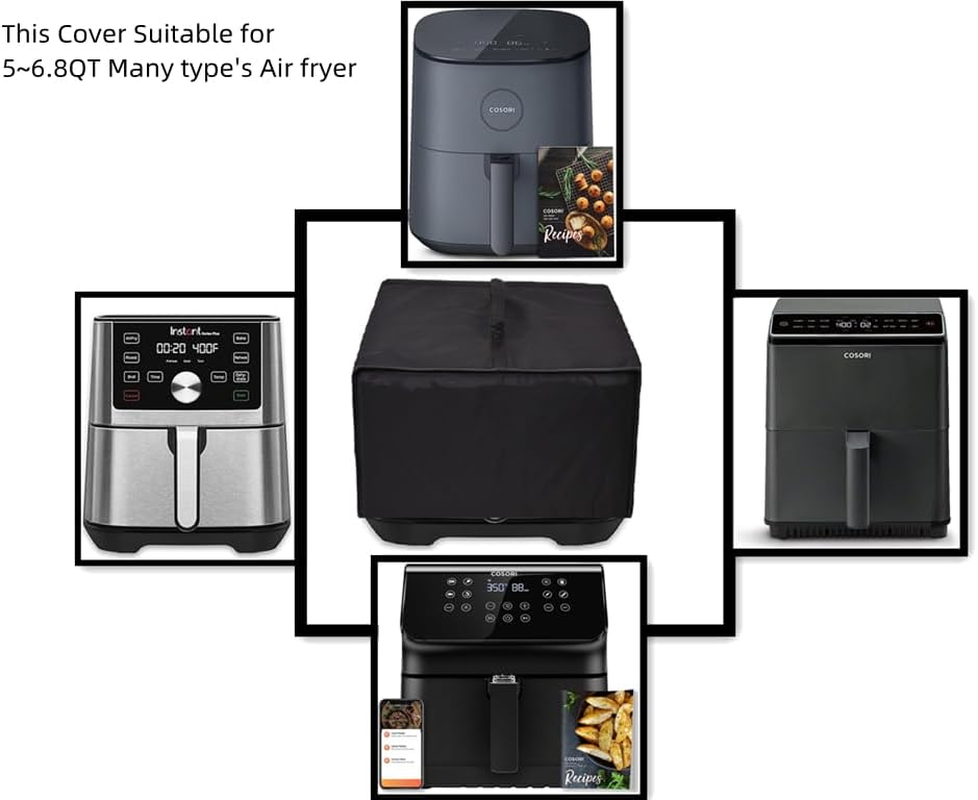 Heavy Duty Heat-Resistant Waterproof Dust-Proof Air Fryer Cover for COSORI Pro II Smart Air Fryer 5.8Qt-Cs358-Af/Pro LE 5-Qt Airfryer-Caf-L501-Kus,Instant Pot Air Fryer Oven, 6 Quart and Other Models image number 2