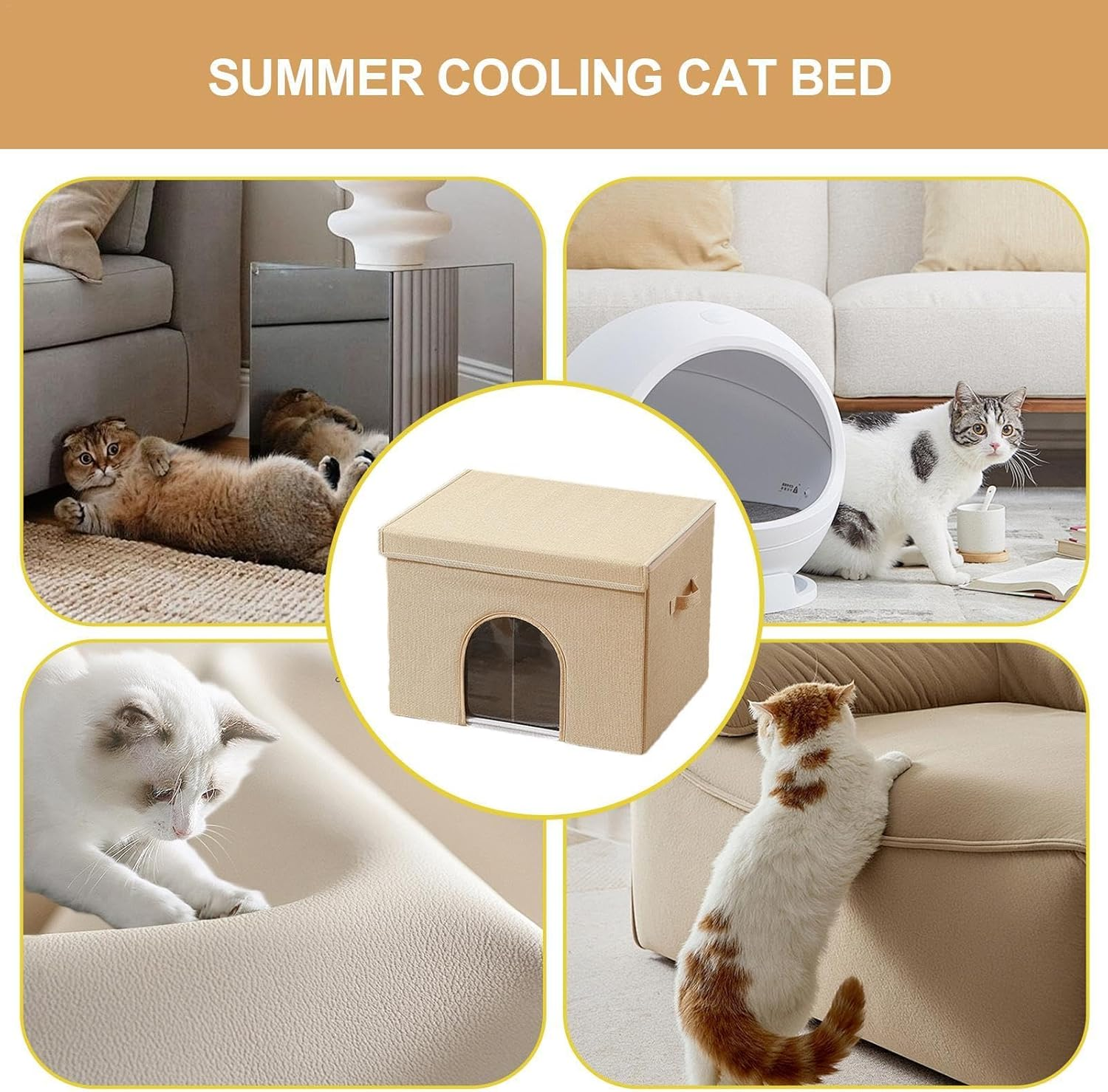 Outdoor Cat House - Cabin Outdoor Pet Shelter | Insulated Cat House | Versatile Cat Shelter | Cat Shelter with Ice Packs - outside Cat Shelter Insulated Cat House with 12 Ice Packs