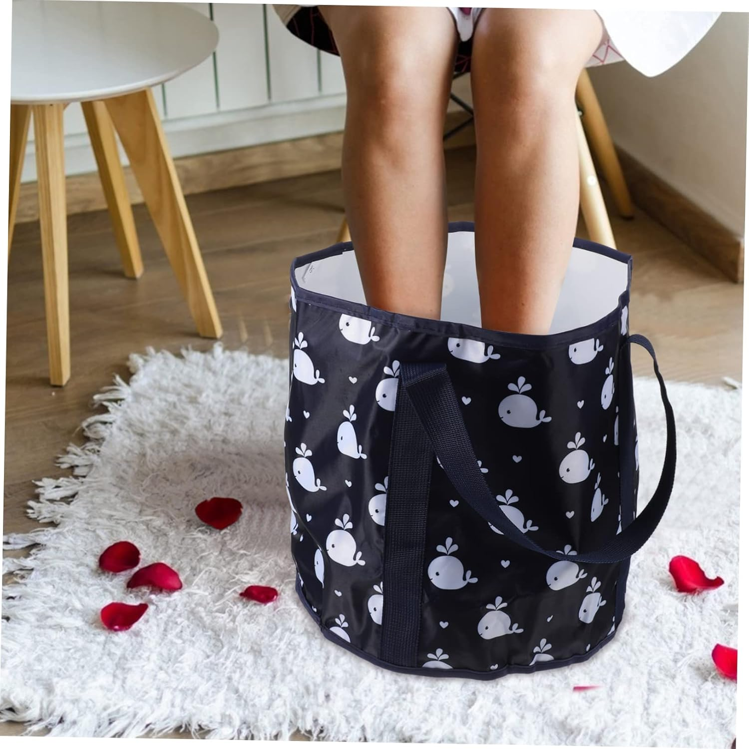 Healeved Foot Basin Portable Folding Water Basin for Camping Travel Outdoor Use Multi-Use Soaking Tub for Washing Hands Dishes Laundry Space-Saving Design image number 5