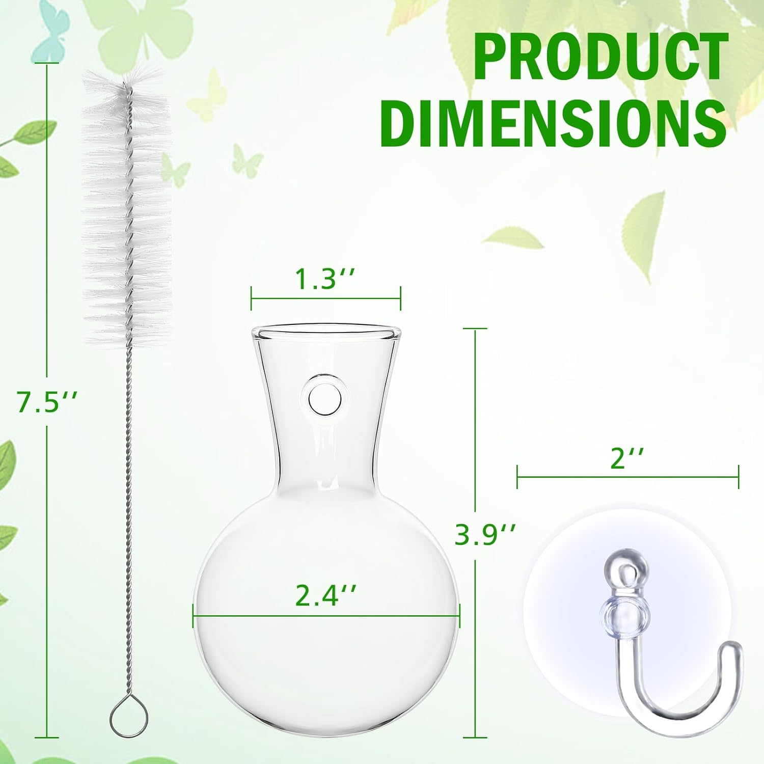 Bunmery 4 Pcs Window Propagation Stations, Easy to Install Plant Propagation Bulbs with Suckion Cups, No Nails Wall Hanging Planter Propagation Station, Glass Plant Terrarium Vase image number 1