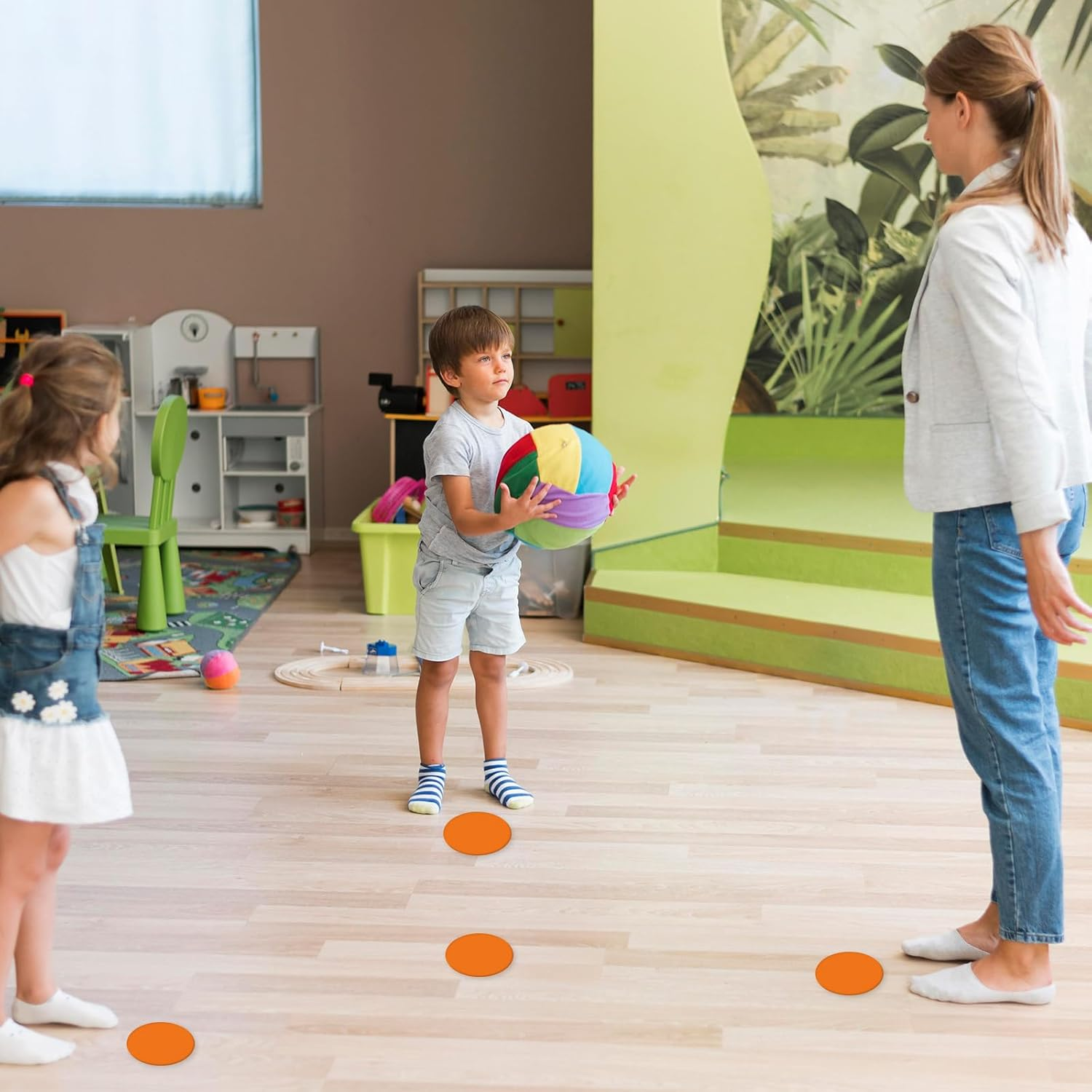 Orange Dot Stickers 6 Inch Vinyl Self-Adhesive Colored Circle Labels Removable Waterproof Coding Decals round Tag for Boxes Coloring Organizing Marking 10 PCS image number 6