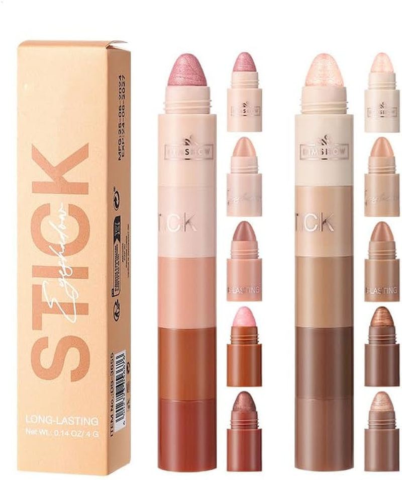 5-In-1 Eyeshadow Pencil Set, 10 Colours, Highly Pigmented Cream Glitter and Matt, Long Lasting image number 2