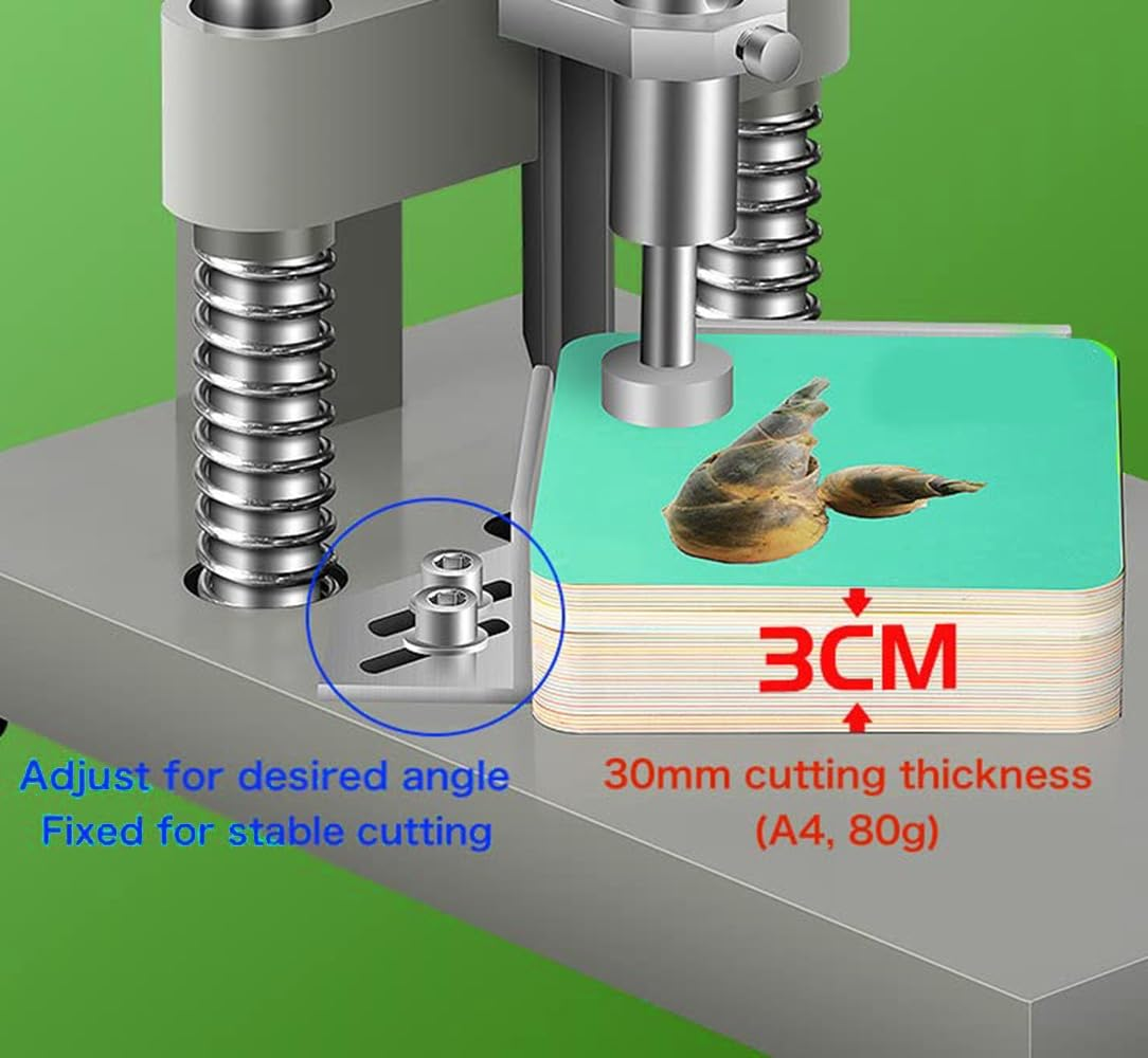 Heavy Duty Corner Cutter, R6Mm/R10Mm Manual Corner Rounder, Adjustable Thickness 30Mm Commercial Corner Punch Machine with Paper Press for PVC ABS Aluminum Sheet Cardstock image number 1