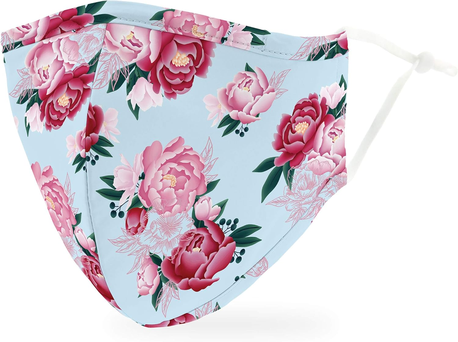 Weddingstar Washable Cloth Face Mask Reusable and Adjustable Protective Fabric Face Cover W/Dust Filter Pocket - Black