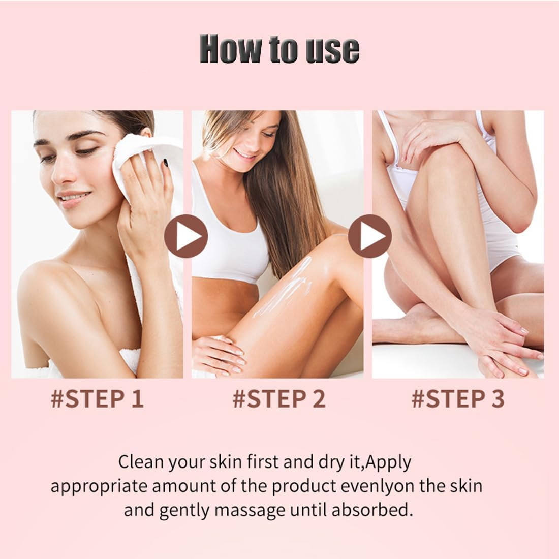 Goodbye to Strawberry Legs Cream-Strawberry Legs Treatment,Ultra Strength Exfoliating Body Lotion Hydrating Chicken Skin Treatment,Keratosis Pilaris Moisturizing Women Men 4.7 Fl Oz (1 Set) image number 5