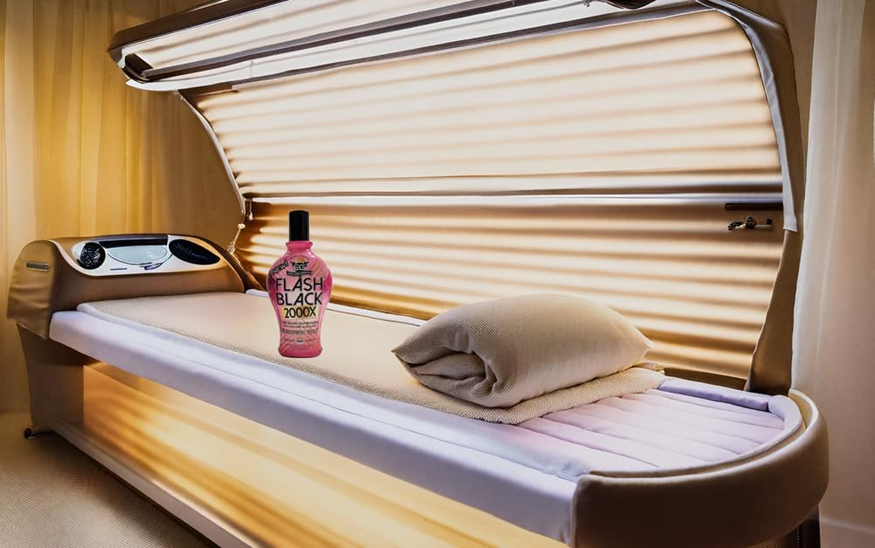 European Gold Flash Black 2000X Indoor Tanning Lotion with Time-Release DHA Bronzers, 350Ml image number 1