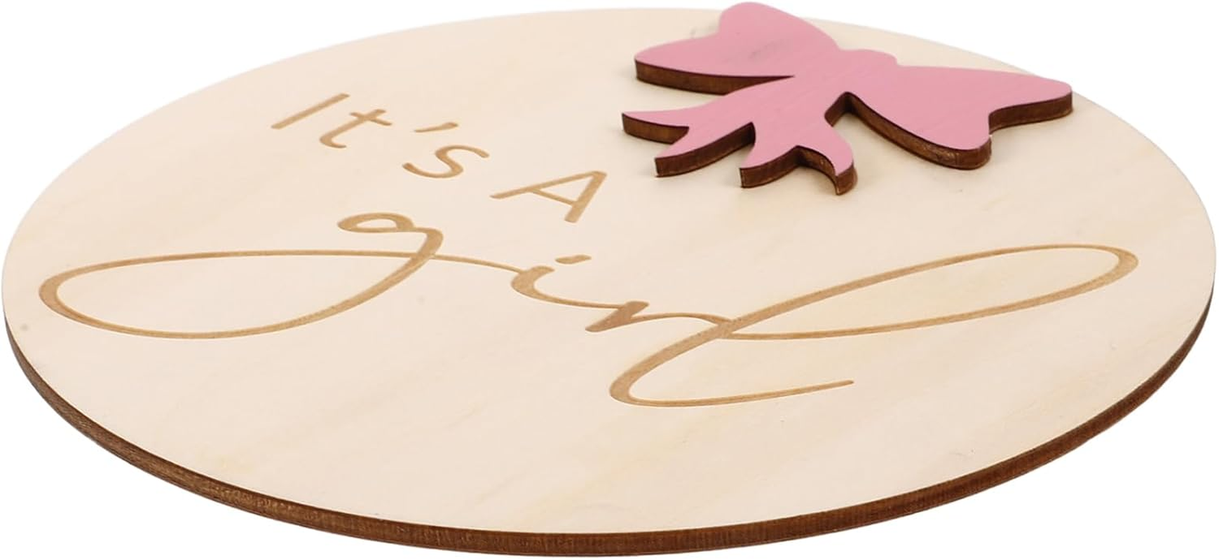 Healifty Wooden Birth Announcement Sign Rustic Milestone Photo Prop for Newborns for Photography Name Weight and Month Sign for Showers and Celebrations image number 6