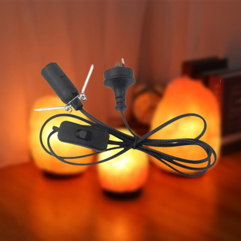 Leona Co Himalayan Salt Lamp Cord, Original Replacement Cord with Dimmer Switch or On/Off Button, 1 Free E14 Halogen Salt Lamp Bulbs for Salt Rock Lamp (On/Off Button) image number 6