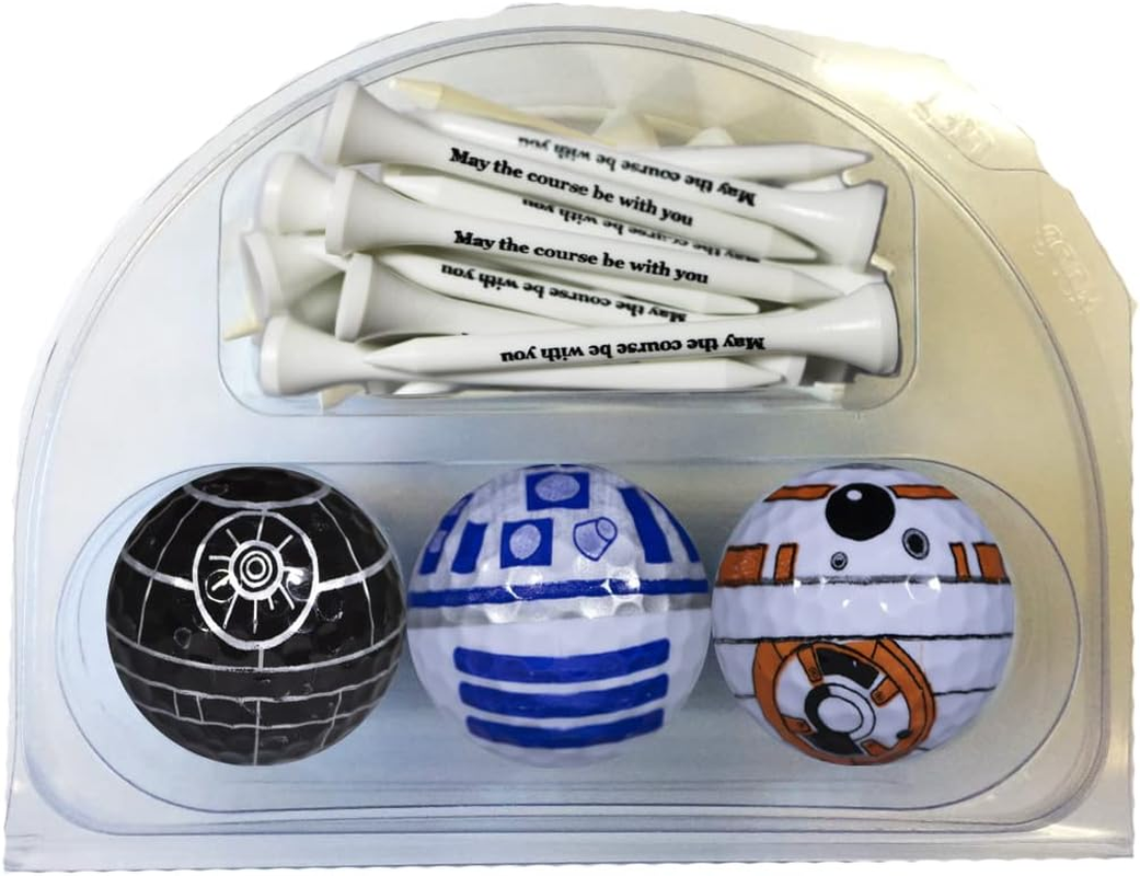 Death Star BB8 R2D2 Golf Balls with 20 Printed Tees image number 2