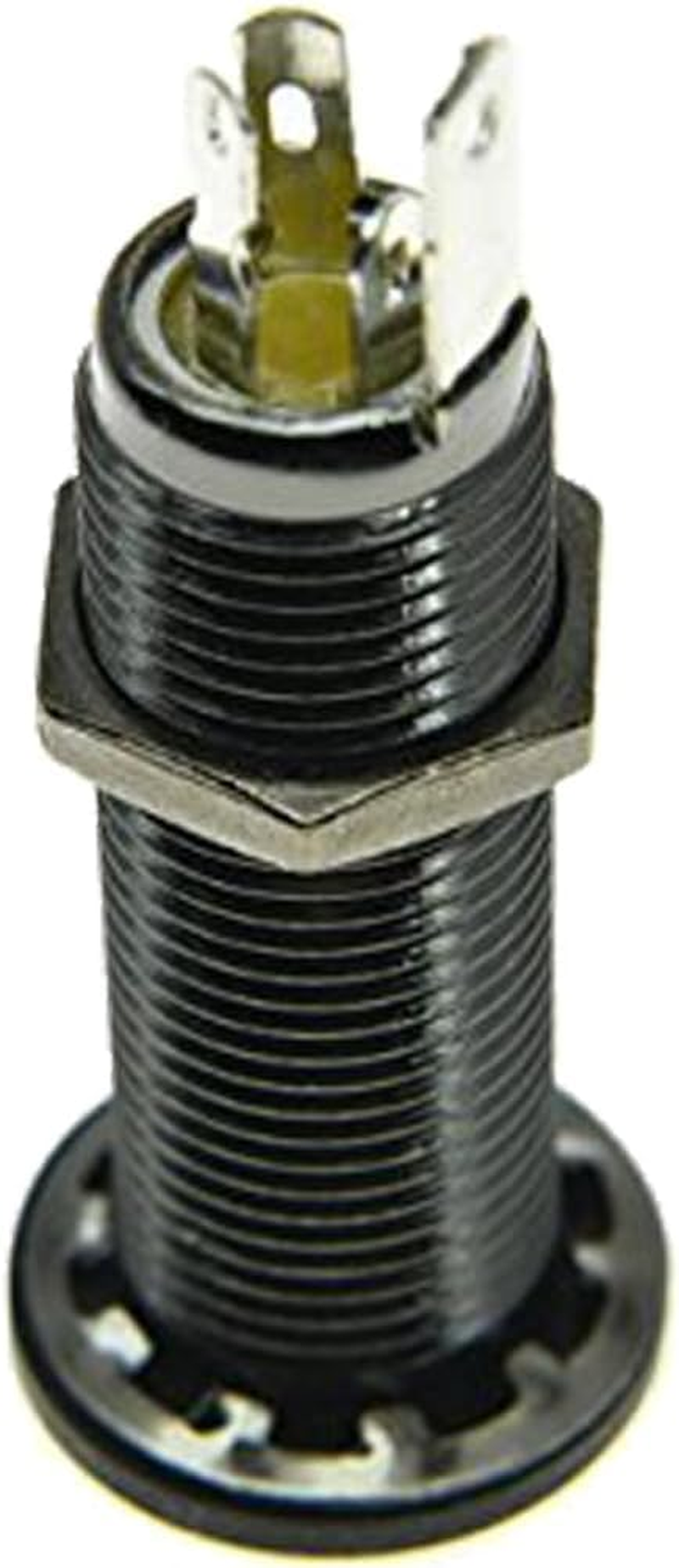 2 Pcs Black 1/4 Inch Stereo Barrel Jack Sockets, Input Output End Pin Socket for Electric Guitar Bass Instrument Accessories (Black) image number 3