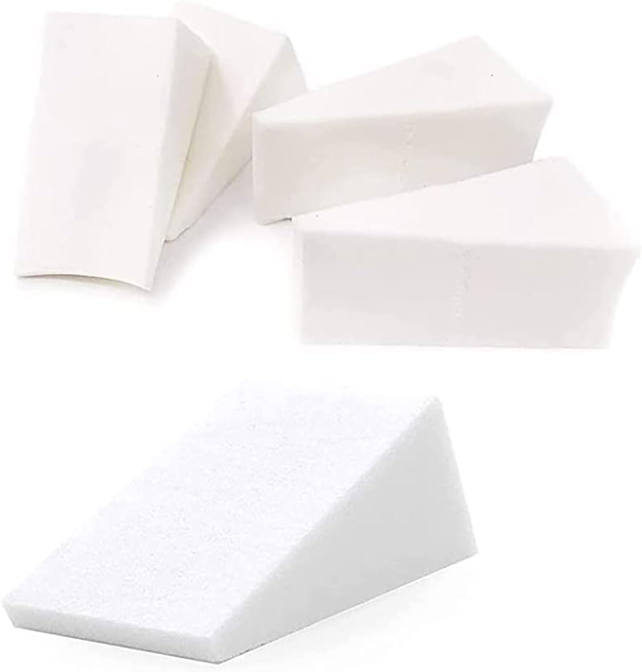 100-Pack Mini Makeup Sponges, Latex-Free Beauty Blender for Flawless Foundation, Triangular, Reusable Wedge Shape - Ruibex