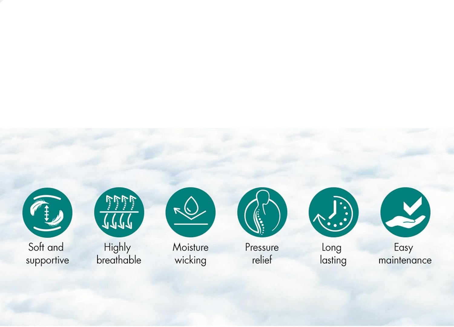 STARRY EUCALYPT Single Size Pillow Top Mattress Topper 7Cm Thick with Fabric Cover, 1000 GSM Microfibre Bamboo Fibre Filling Beddings Bed Pillowtop Mat Pad(White) image number 1