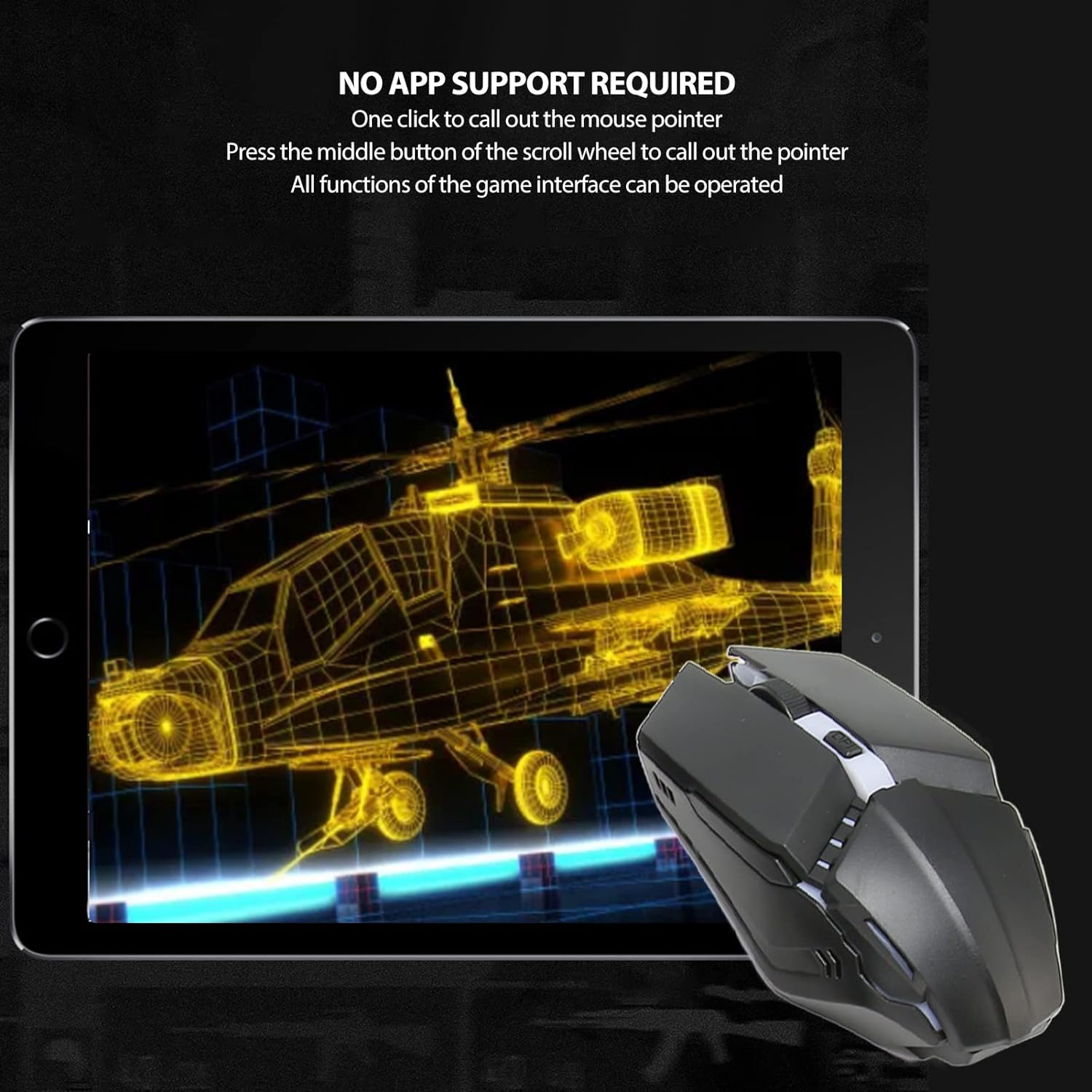 Half Hand Gaming Keyboard and Mouse Combo, 4 in 1 Mobile Game Combo Pack, One Handed Gaming Keyboard & Mouse Converter & Phone Stand, Gamepad Controller image number 3