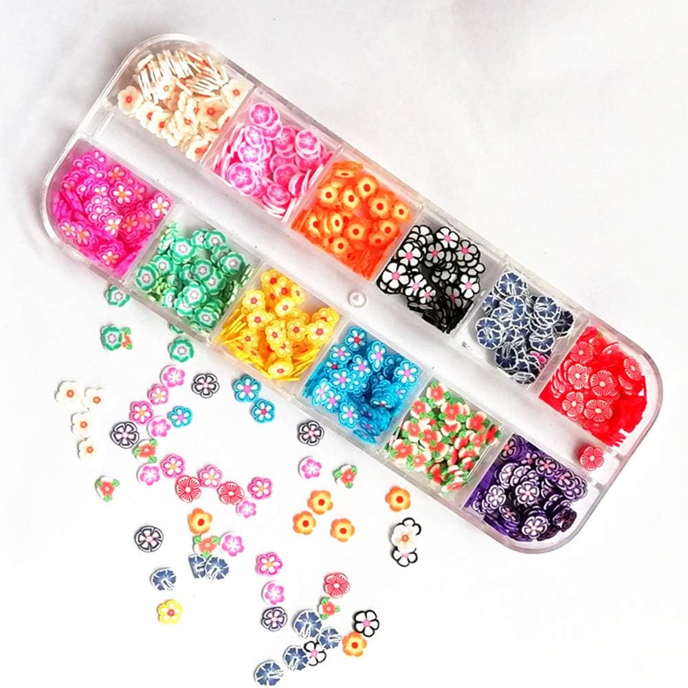 AKOAK 2 Boxes of Crystal Mash Clay Strip Flowers Fruit Slices Apples, Strawberries, Watermelons Nail Crafts Making, Decorations Scrapbook DIY Crafts image number 5