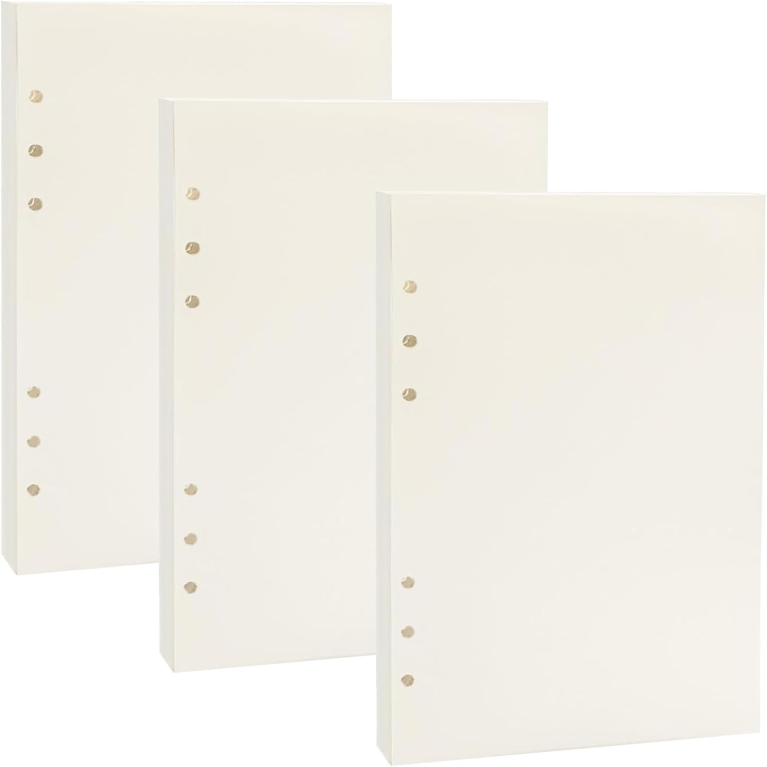 135 Sheets/270 Pages A5 Blank Paper, Betterjonny 6 Holes Refill Blank Paper 100Gsm A5 Loose Leaf Binder Paper for A5 Binder Loose Leaf Refill Planner Inserts for Binder Refillable Journals Notebooks image number 2