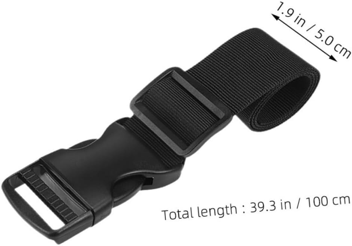 UKCOCO 4Pcs Adjustable Nylon Luggage Straps with Heavy Duty Buckle Clips Wide Long for Travel Camping Hiking Secure Suitcase and Backpack Bundling image number 5
