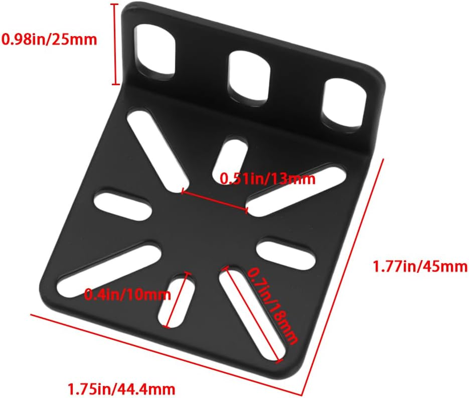 Be in Your Mind 2Pcs Switch Adjustable Rack Rack Mount Kit Adjustable Hole Distance 13-35Mm Compatible with Buffalo Tech 17.3 Inch Compatible with Cisco 45X44.5X25Mm Black