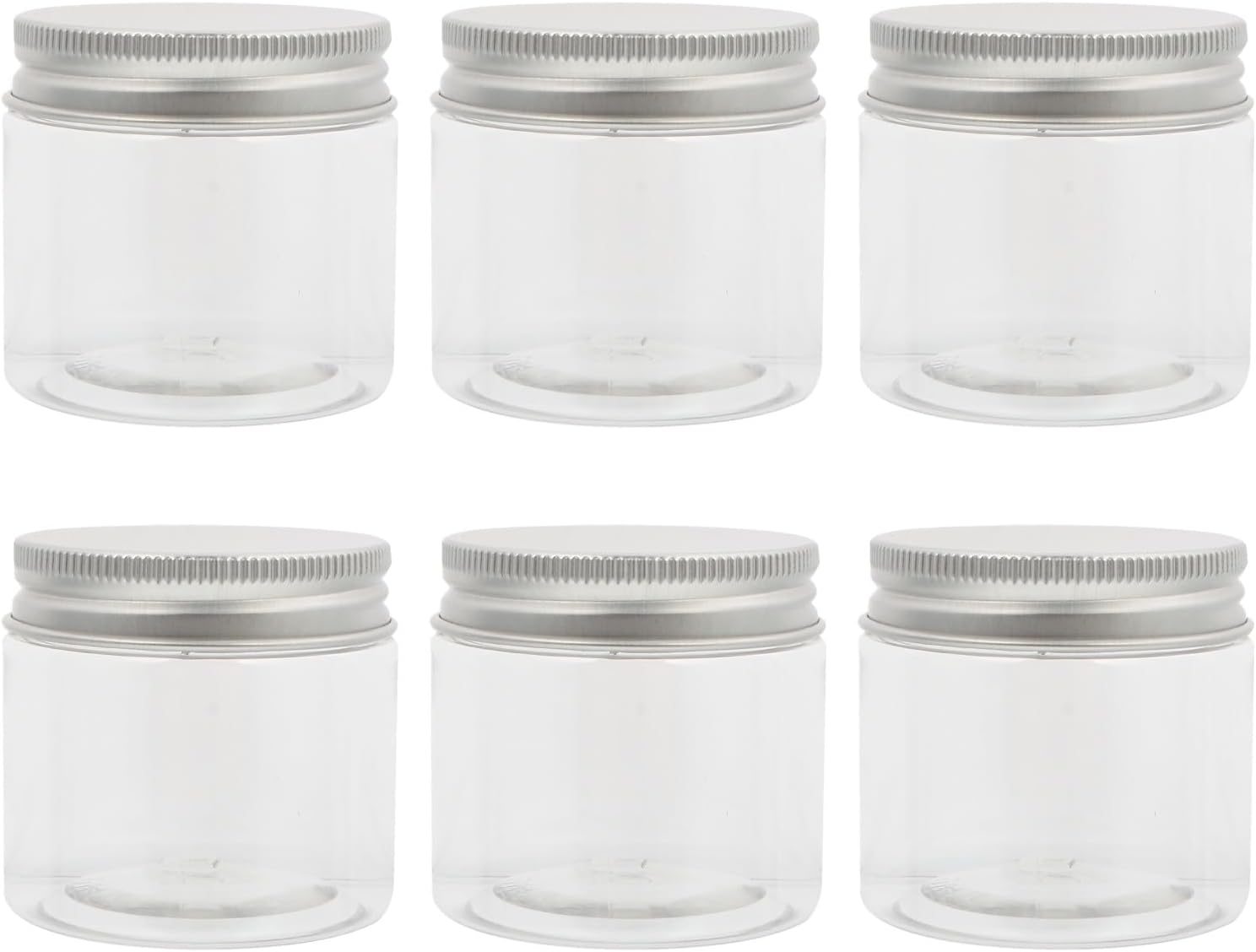 CONGARTENO 6Pcs 50G Travel Cosmetic Cream Jars with Natural Aluminum Lids and PVC Seals, Portable Empty Sample Containers for Skincare and Makeup Storage image number 1