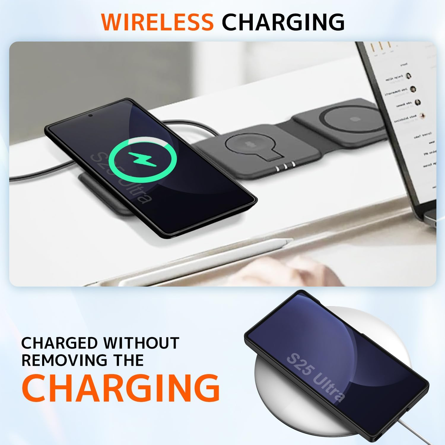 NINKI for Samsung Galaxy S25 Ultra Case Slim with Kickstand,3-Way Stand Ultra Slim Thin Hard PC Phone Cover for Samsung S25 Ultra Case with Stand for Men Women - Black - Black image number 2