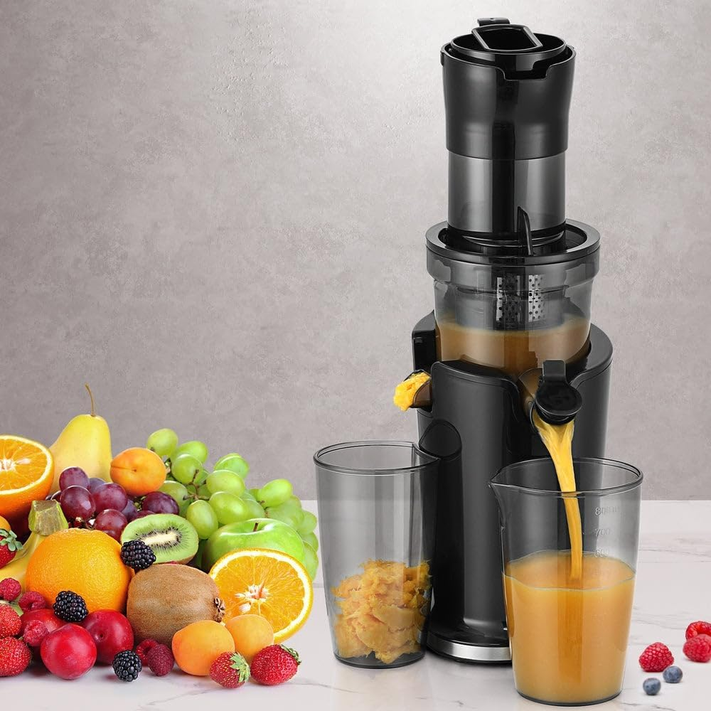 Devanti Slow Juicer Cold Press Fruit Extractor Vegetable Processor 200W Black image number 4
