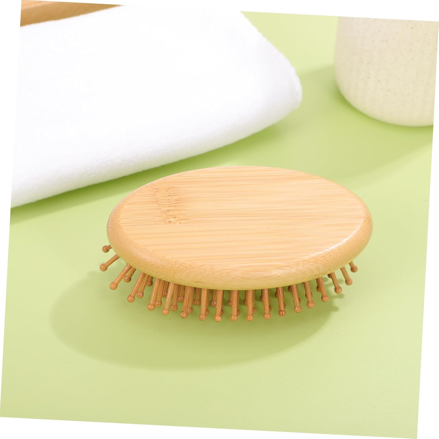 SHERCHPRY Bamboo Hair Brush Scalp Massager Detangling Comb for Curly Hair Natural Bamboo Anti-Static Suitable for Men and Women for Daily Use