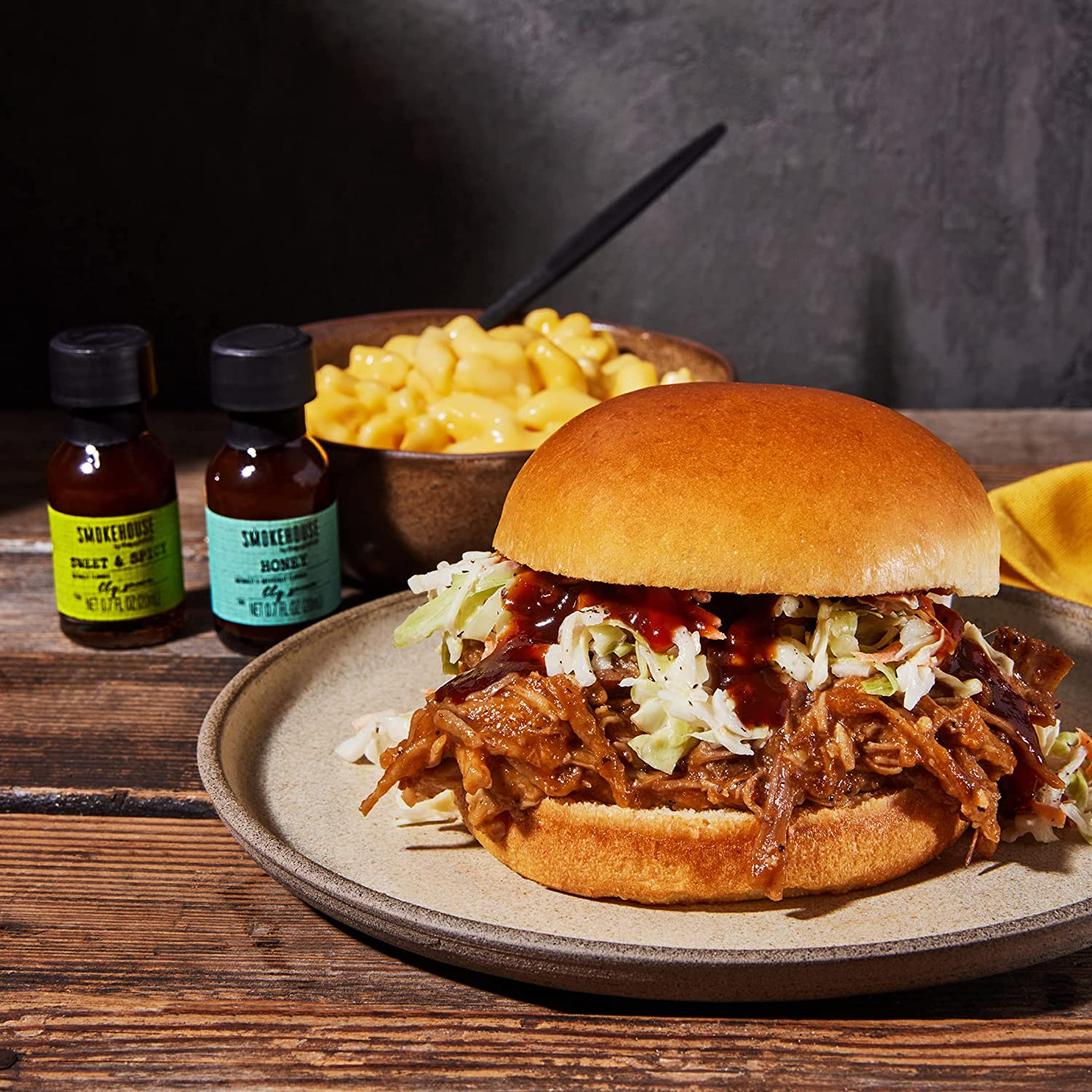 Smokehouse by Thoughtfully, Gourmet Mini BBQ Sauce Gift Set, Flavours Include Honey, Chipotle, Sweet & Spicy, Smoky Bourbon, Mango, and Kansas City, BBQ Sauce Variety Pack, Set of 6 image number 6