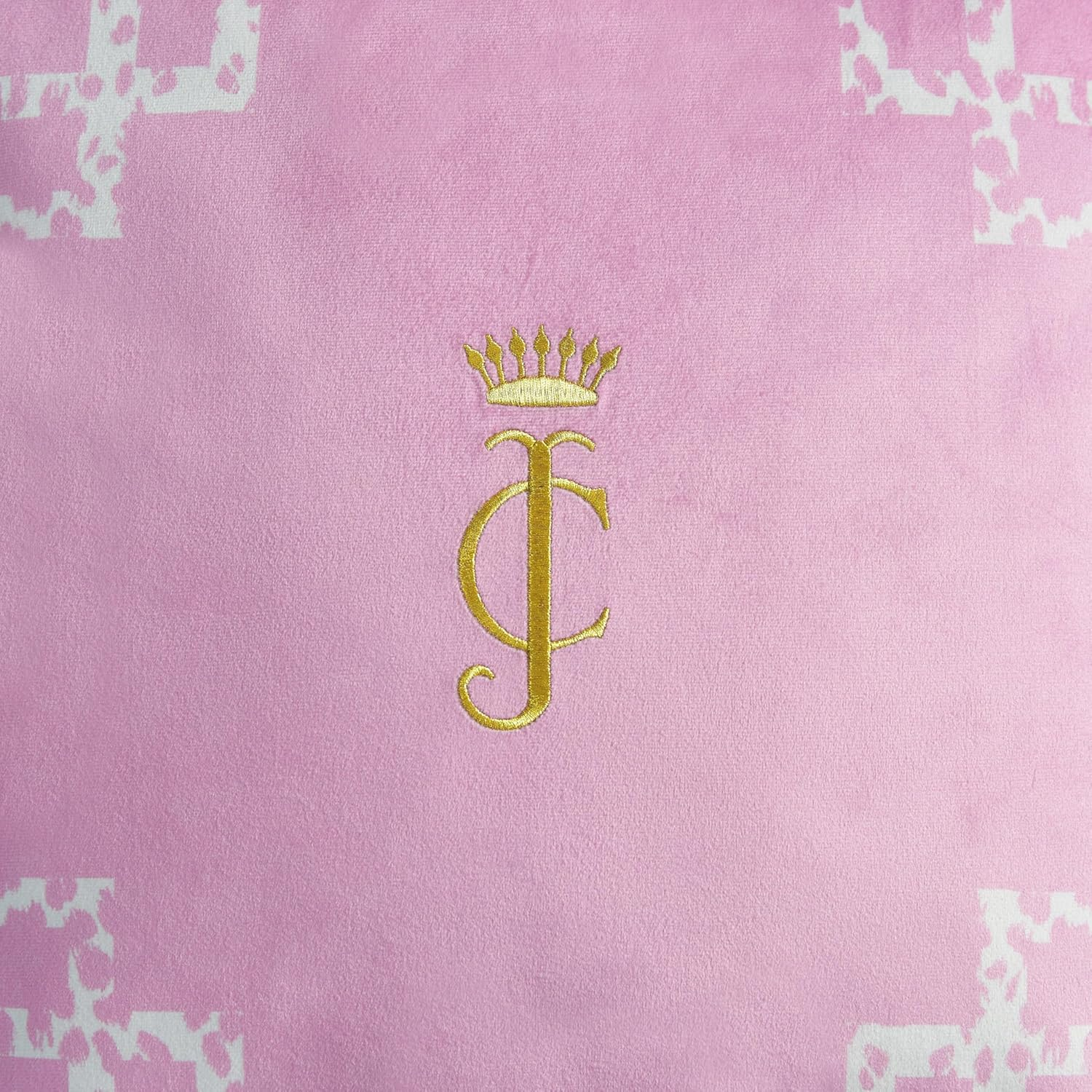 Juicy Couture Decorative Accent Throw-Pillows, 20"X20", Lattice Rose Pink