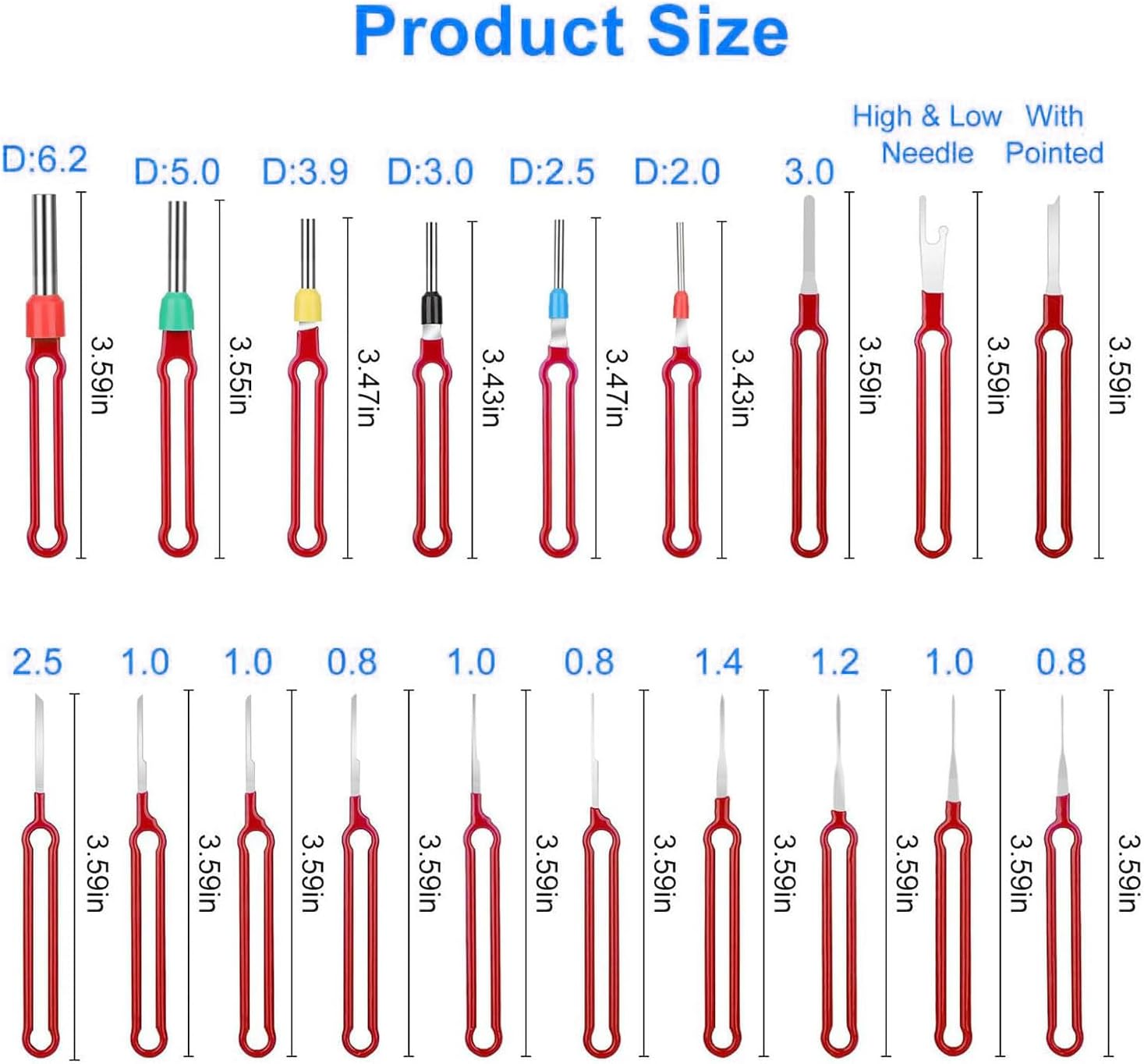 IONPSHG 39Pcs Wire Harness Removal Toolterminal Ejector Kit Car Terminal Wire Harness Pin Extractor Tool Wiring Tools Connector Tools Electrical Terminal Removal Kit Terminal Extractor Tool image number 4