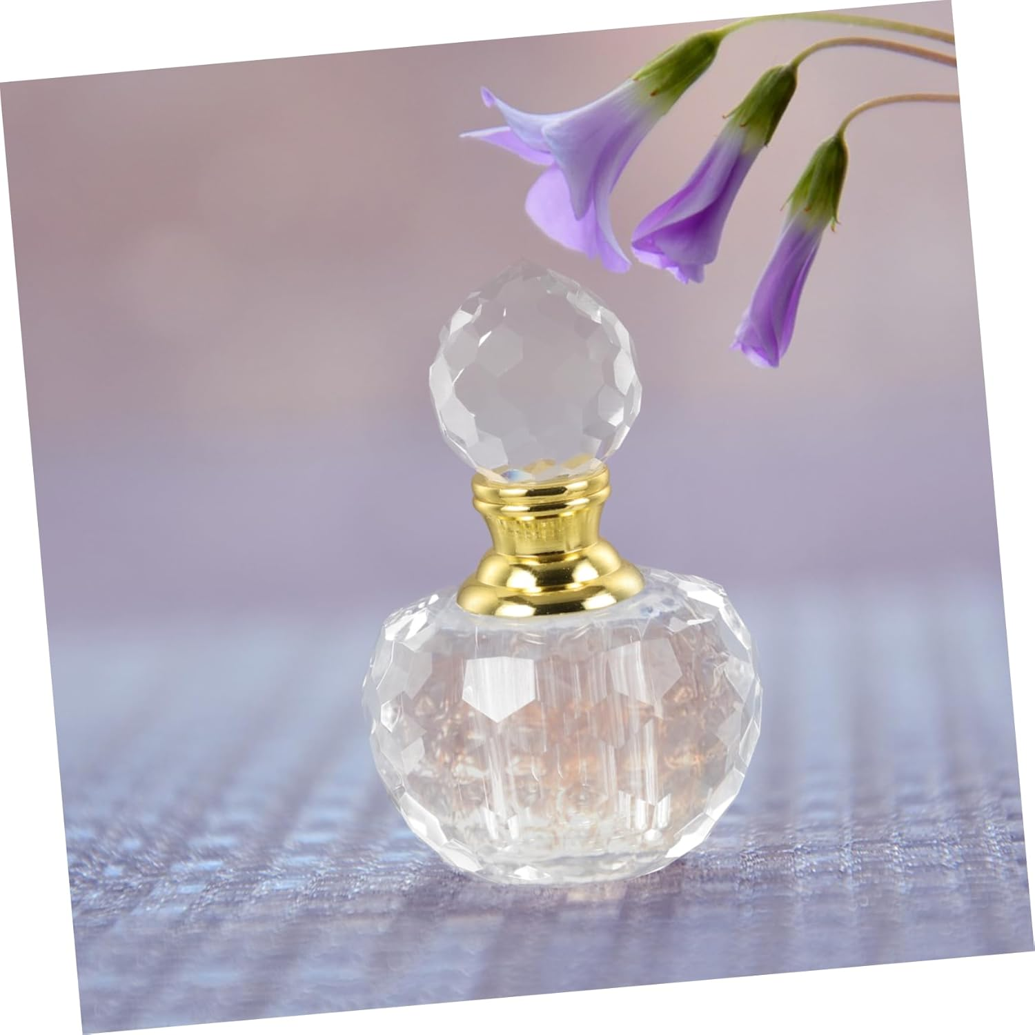 1Ml Refillable Perfume Bottle Crystal Essential Oil Bottle Simple Appearance White Crystal Material Easy to Use Elegant Design for Ladies Daily Use in Living Room image number 5