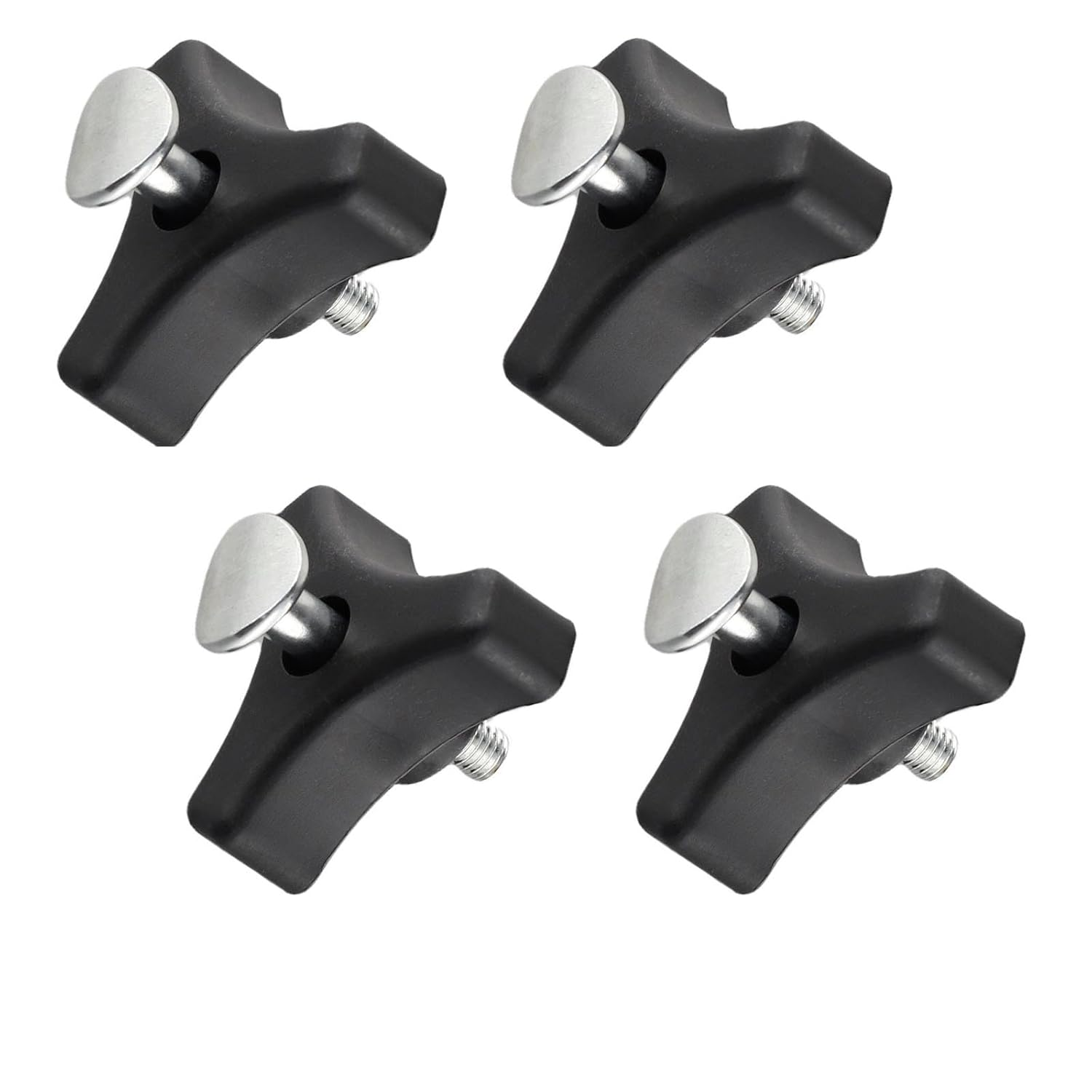 LALOCAPEYO 4 Sets Triangle Handle Knob Nut Screw Bolt Set Knob Handle Screw Fan Accessories for Lawn Mower Machine Lawn Mower Handle Bolts T-Handle Nut Screw Bolts Triangular image number 1