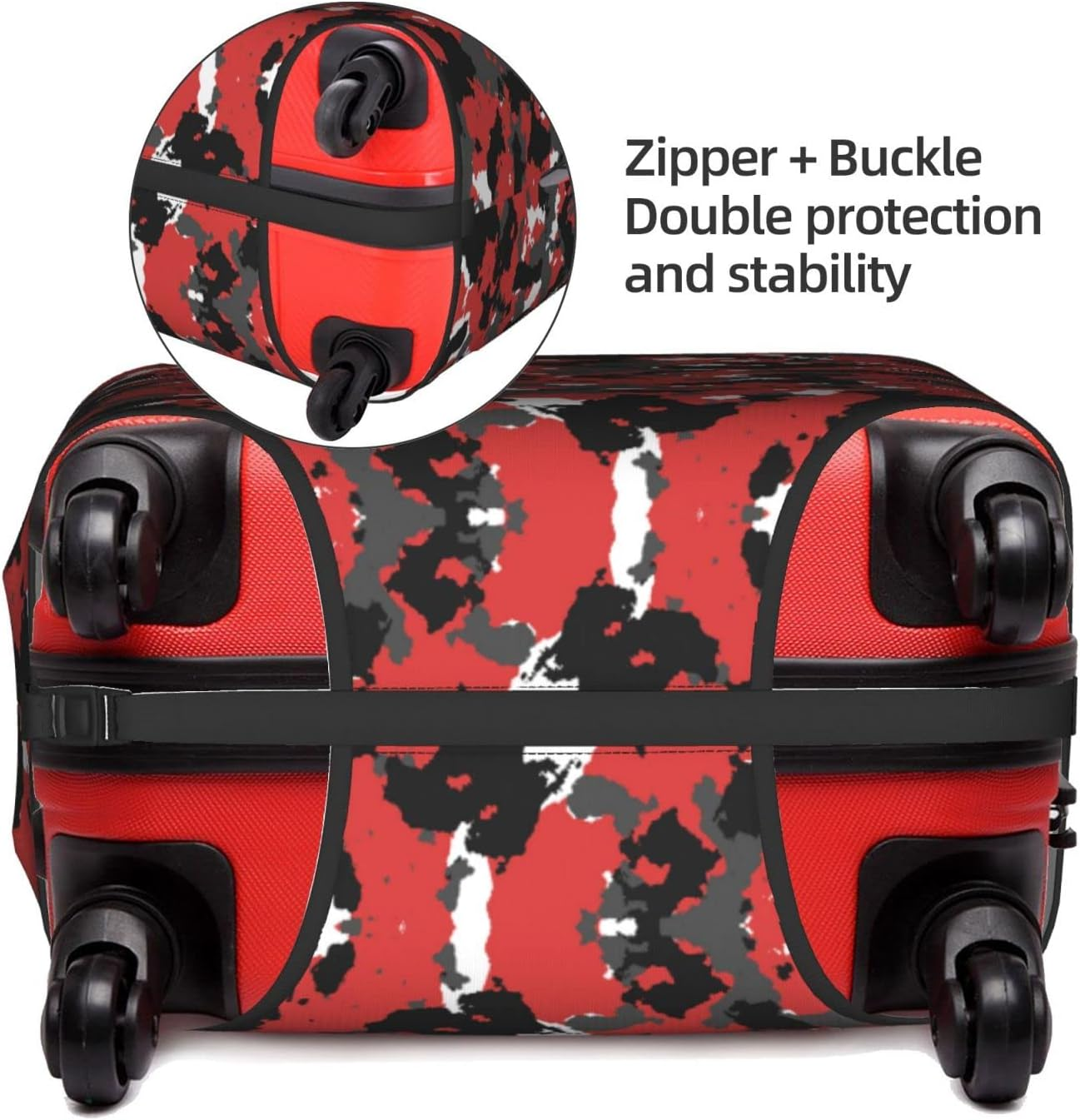 Obabo Butterfly Purple Travel Luggage Cover,Washable Suitcase Cover Protector Anti-Scratch Suitcase Cover Fits 18-32 In, Camouflage Pattern, L image number 5