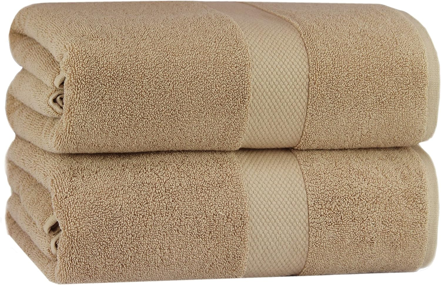 COTTON CRAFT Hotel Luxury Spa Set of 2 Bath Sheets, Oversized Ringspun Cotton 700GSM, 40 Inch X 80 Inch, Linen image number 1