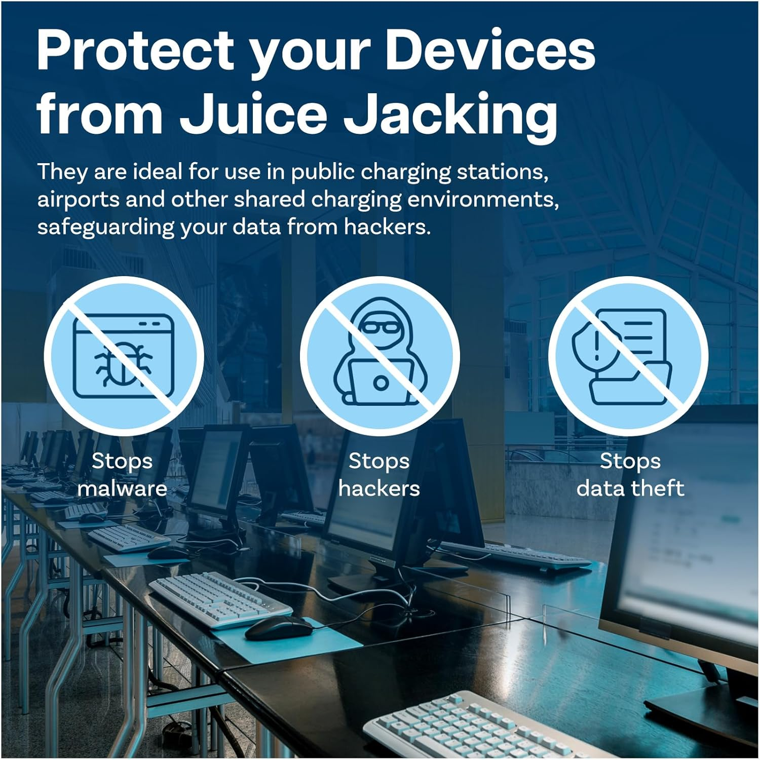 MMOBIEL USB-C Data Blocker & USB-A Data Blocker [2 Pack] Defender &ndash; Protect against Juice Jacking &ndash; Charge Only Adapter, Safe Charging - Data Blocking Adapter &ndash; Black image number 3