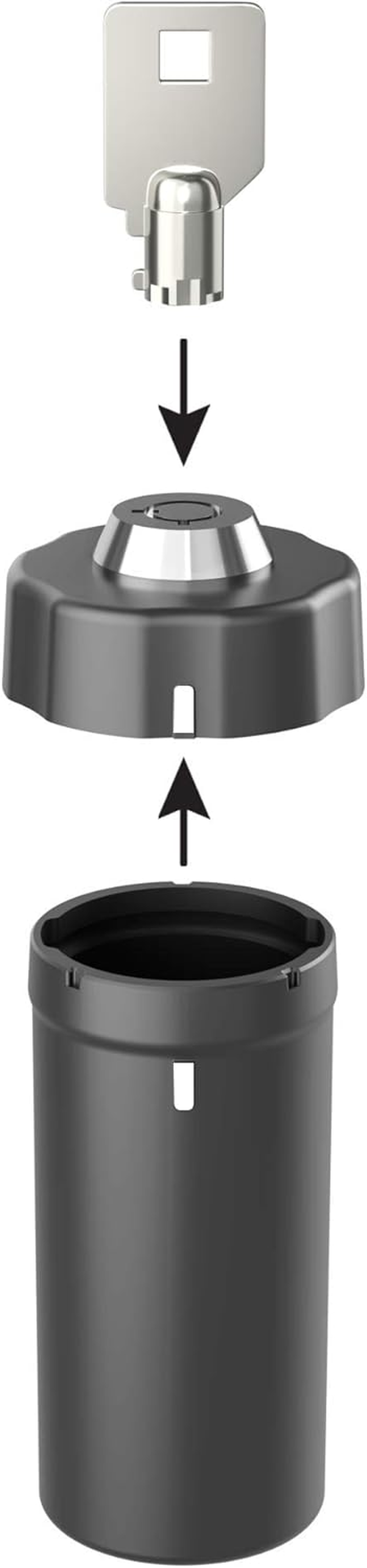 Ezy Dose Ezy Dose Locking Container │Secure Small Valuable Items │Durable Nylon Canister Locks with Key, Large, Black image number 6