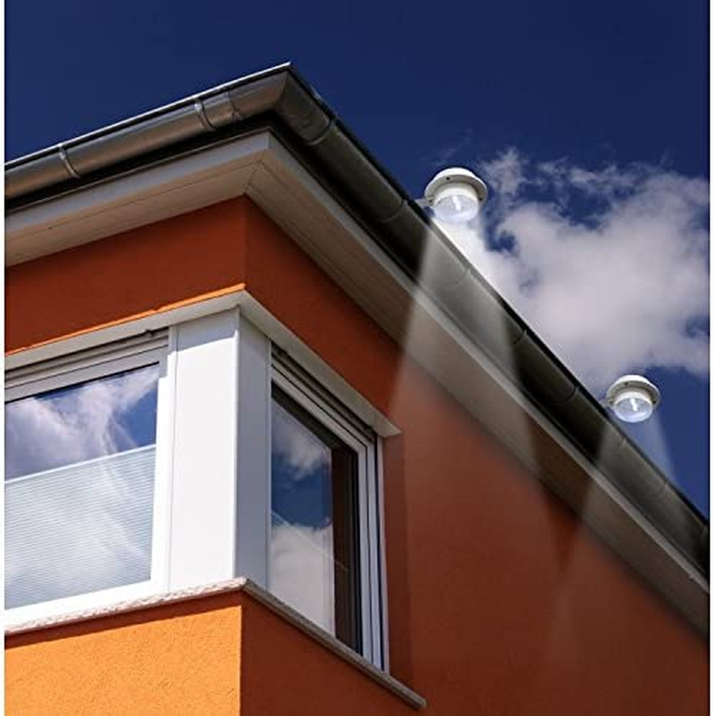 4 Pack White Solar Powered Gutter Lights Outdoor Decorative Waterproof Led Fence Lamp for Lighting Railing, outside Wall, Deck, Garden, Path, Backyard, Sidewalk, Yard, Patio, No Drilling Installation image number 6