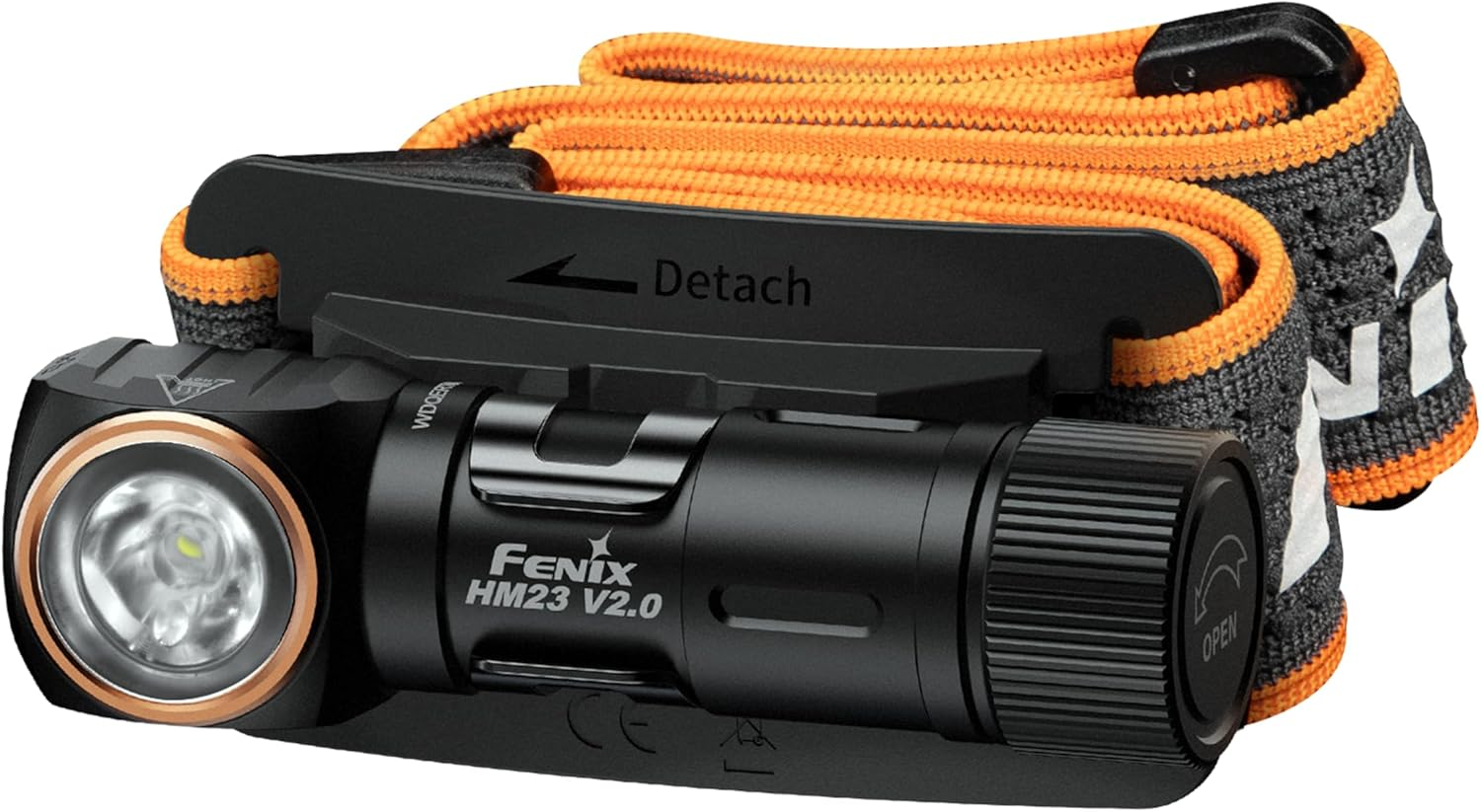 Fenix HM23 V2.0 Head Torch - Aluminum & Multi Purpose - 300 Lumens & 88M Long Throw - Super Bright & 100 Hrs Working - Magnetic Tail Cap - 150&deg; Vertical Tilt - Emergency Light for Camping & Hiking