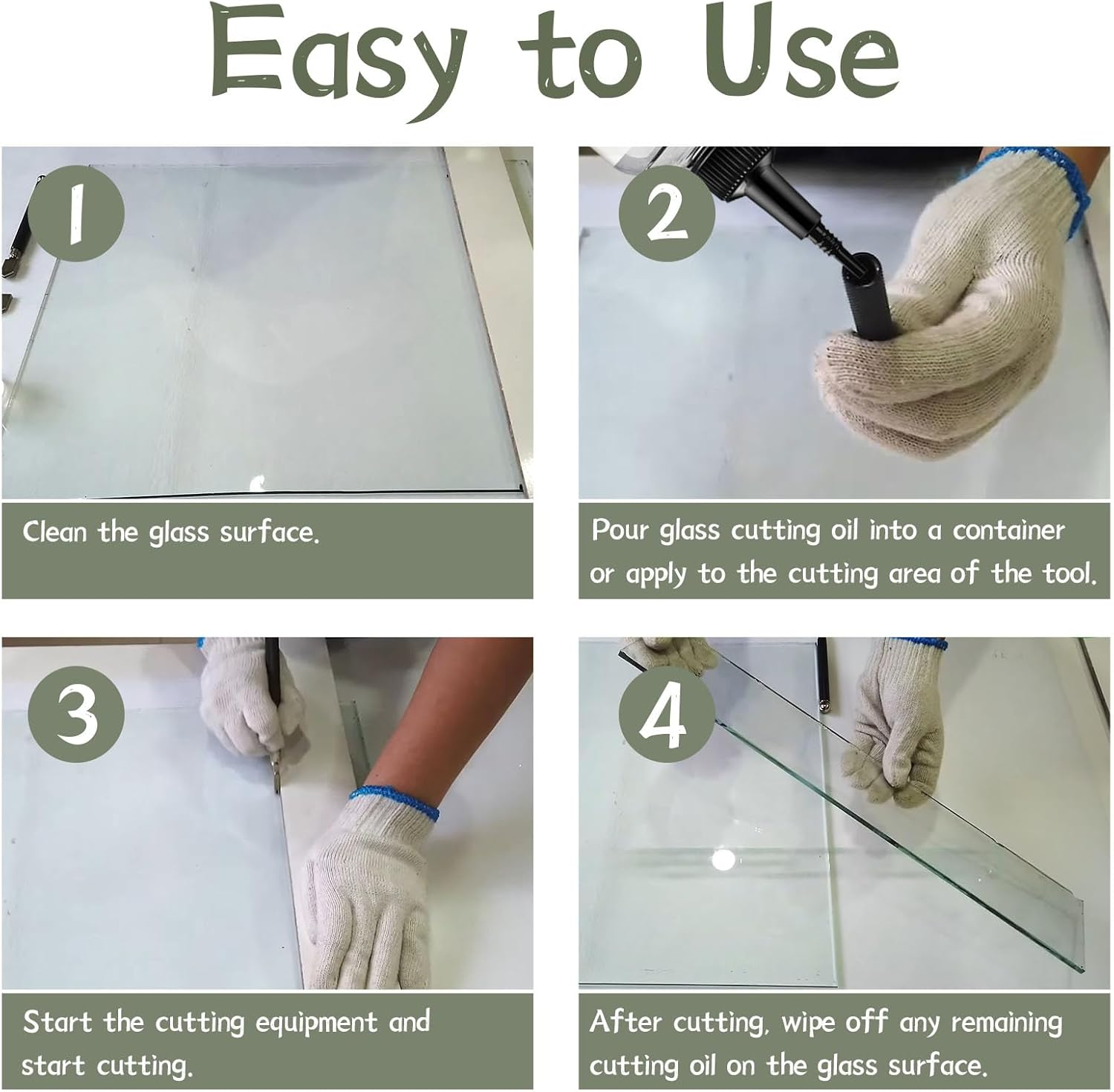 WAN2TLK Glass Cutting Oil 100Ml, Suitable for All Glass Cutting Tools, Glass Cutter Oil Is Used for Cutting Glass, Glass Bottles, Stained Glass, Tiles and Mirrors image number 5